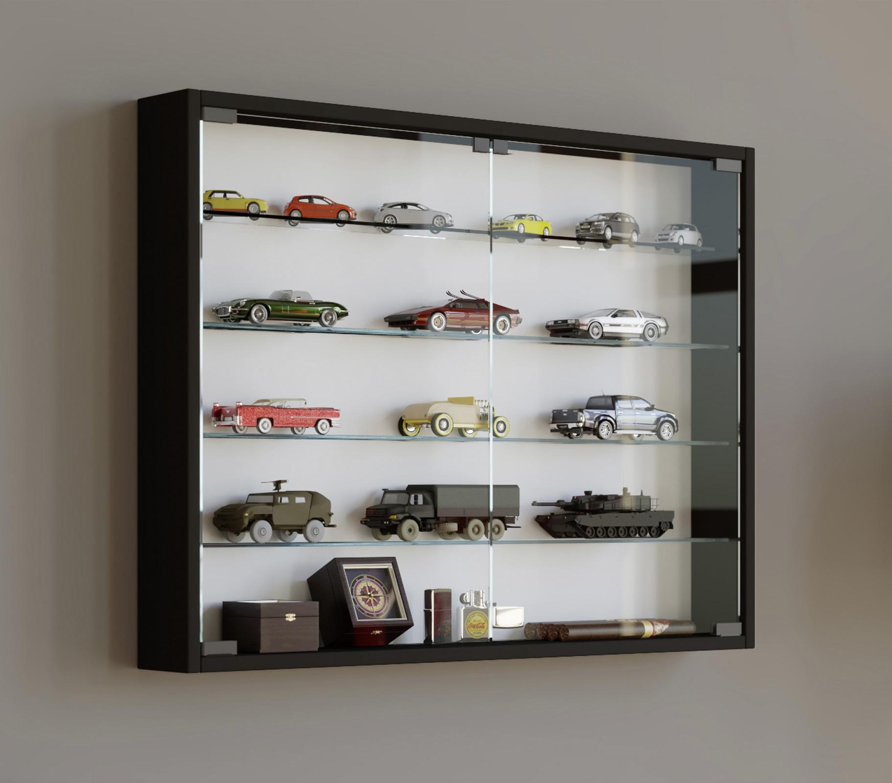 Hängevitrine in Schwarz Mandosa L Glas, Holzwerkstoff MID.YOU Möbel > Schränke > Vitrinen Schwarz