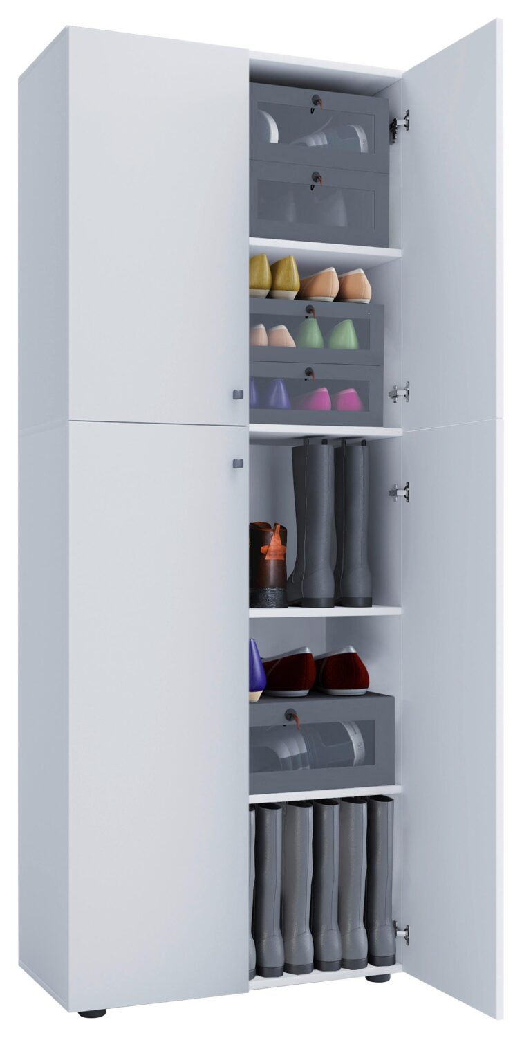 Wohnli Möbelsuche - Schuhschrank Lona ca.70x182x37cm Weiß