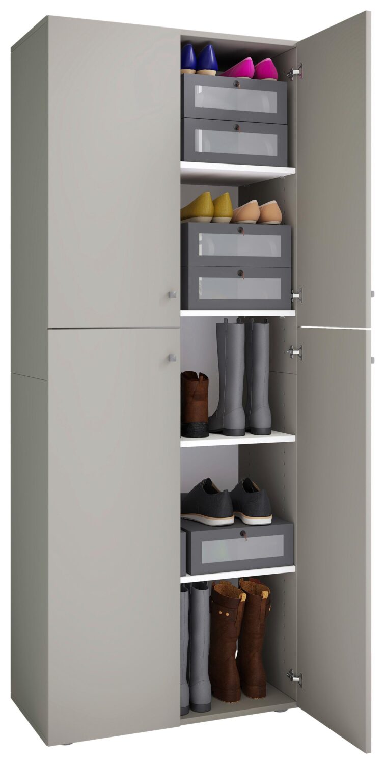 Wohnli Möbelsuche - Schuhschrank Lona ca.70x182x37cm Grau