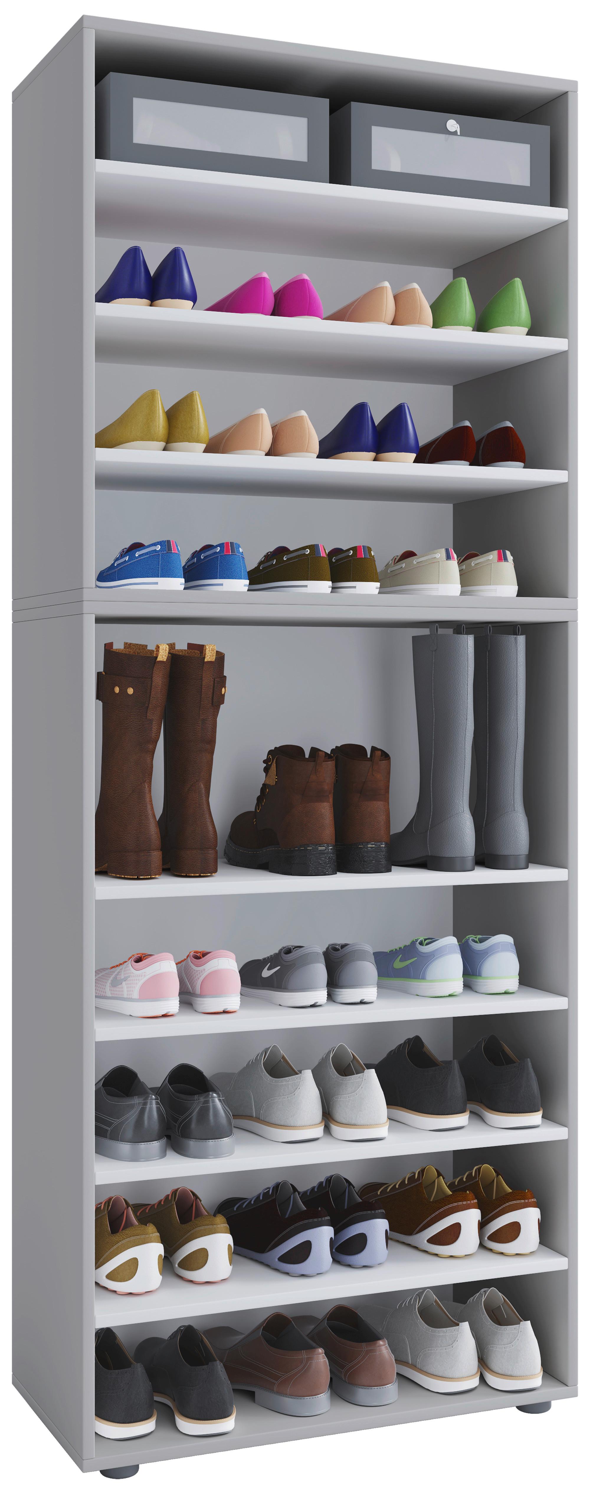 Wohnli Möbelsuche - Schuhregal Lona XXL ca.70x183x37cm Grau