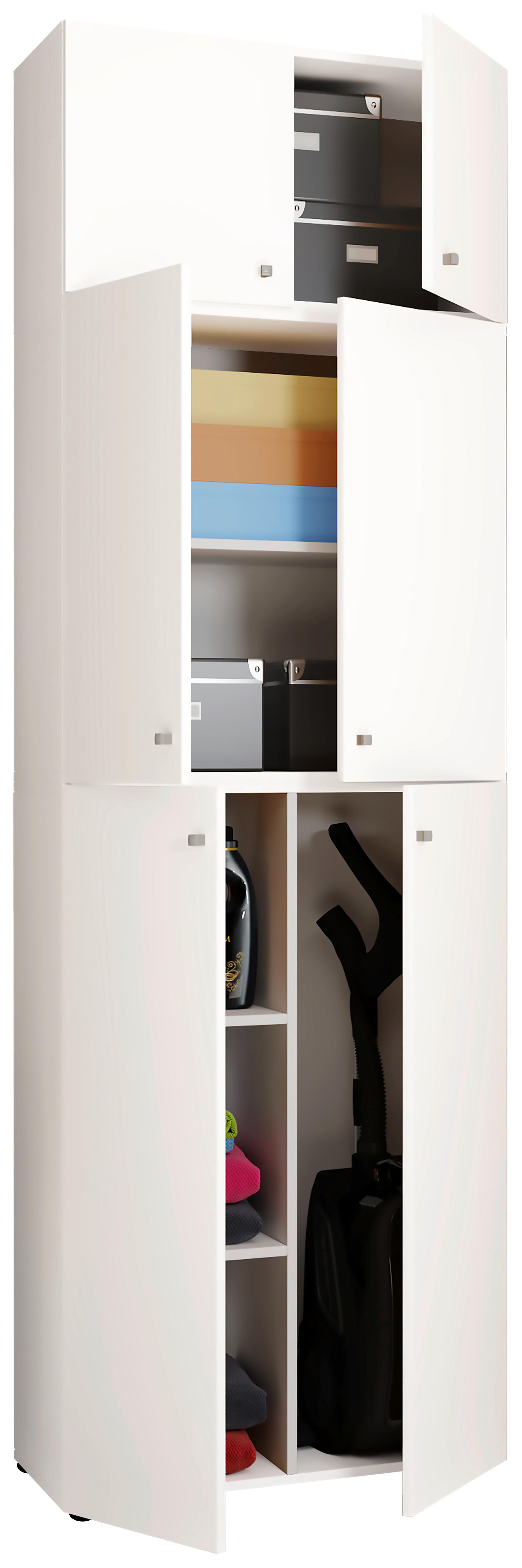 Wohnli Möbelsuche - Mehrzweckschrank Lona XXL ca.70x223x39cm Weiß