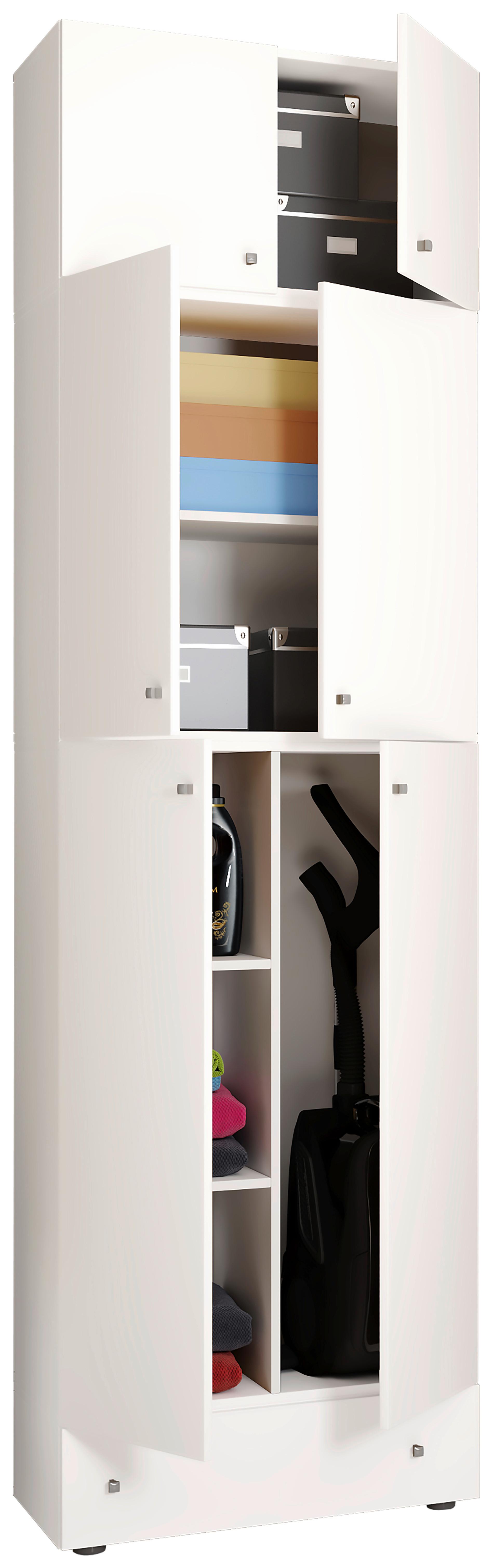 Wohnli Möbelsuche - Mehrzweckschrank Lona XXL Weiß ca. 70x240x39 cm