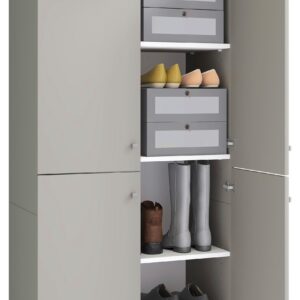 Wohnli Möbelsuche - Kleiderschrank Lona XXL Grau ca. 70x223x39 cm