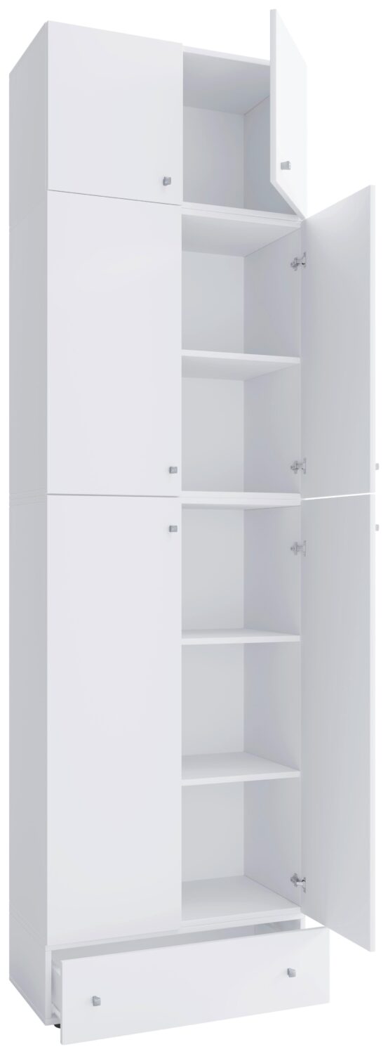 Wohnli Möbelsuche - Kleiderschrank Lona XXL Weiß ca. 70x240x39 cm
