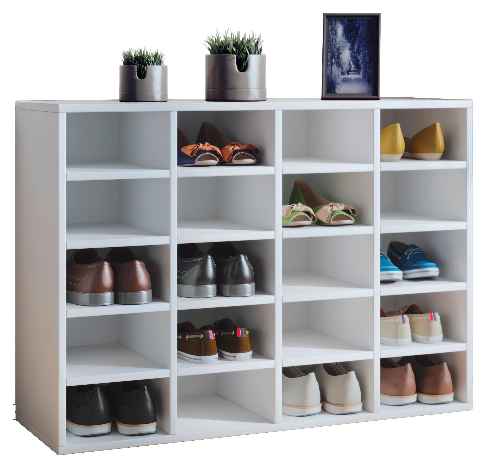 Wohnli Möbelsuche - Schuhschrank Hinsol L Weiß ca. 92x67x33 cm