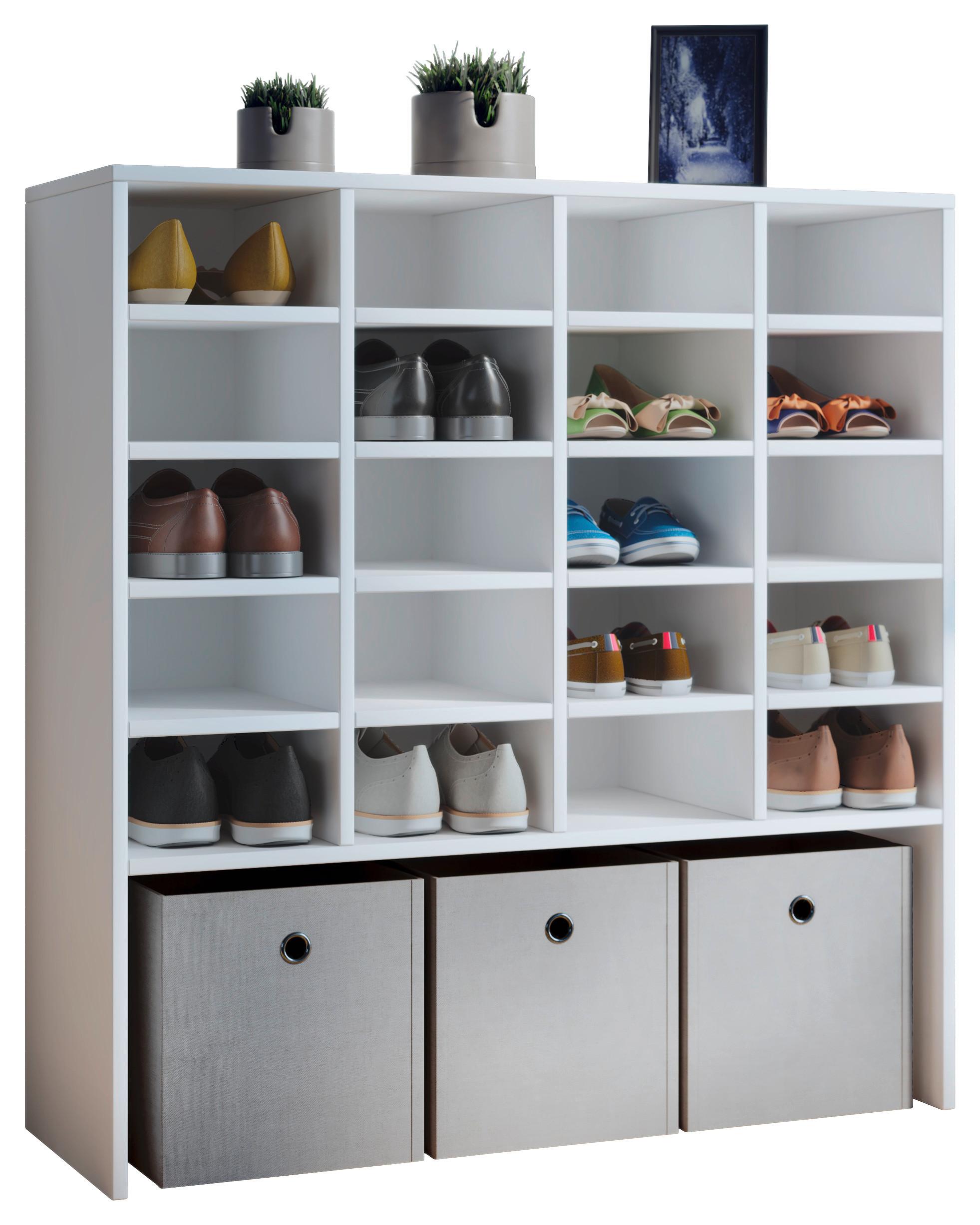 Wohnli Möbelsuche - Schuhschrank Hinsol XL Weiß ca. 92x99x33 cm