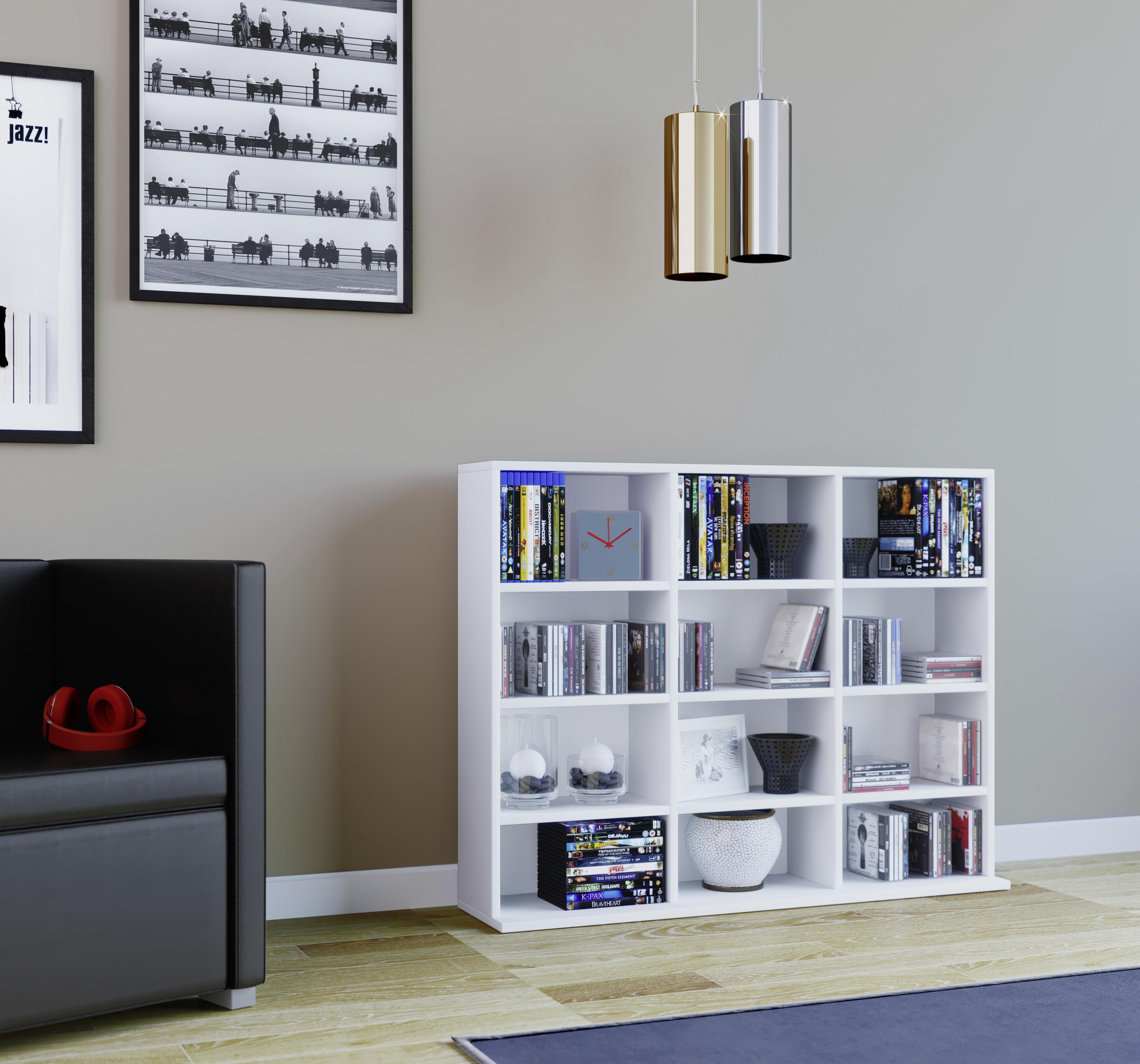 Standregal in Weiß Megosa Mini Holzwerkstoff MID.YOU Wohnzimmermöbel Weiß