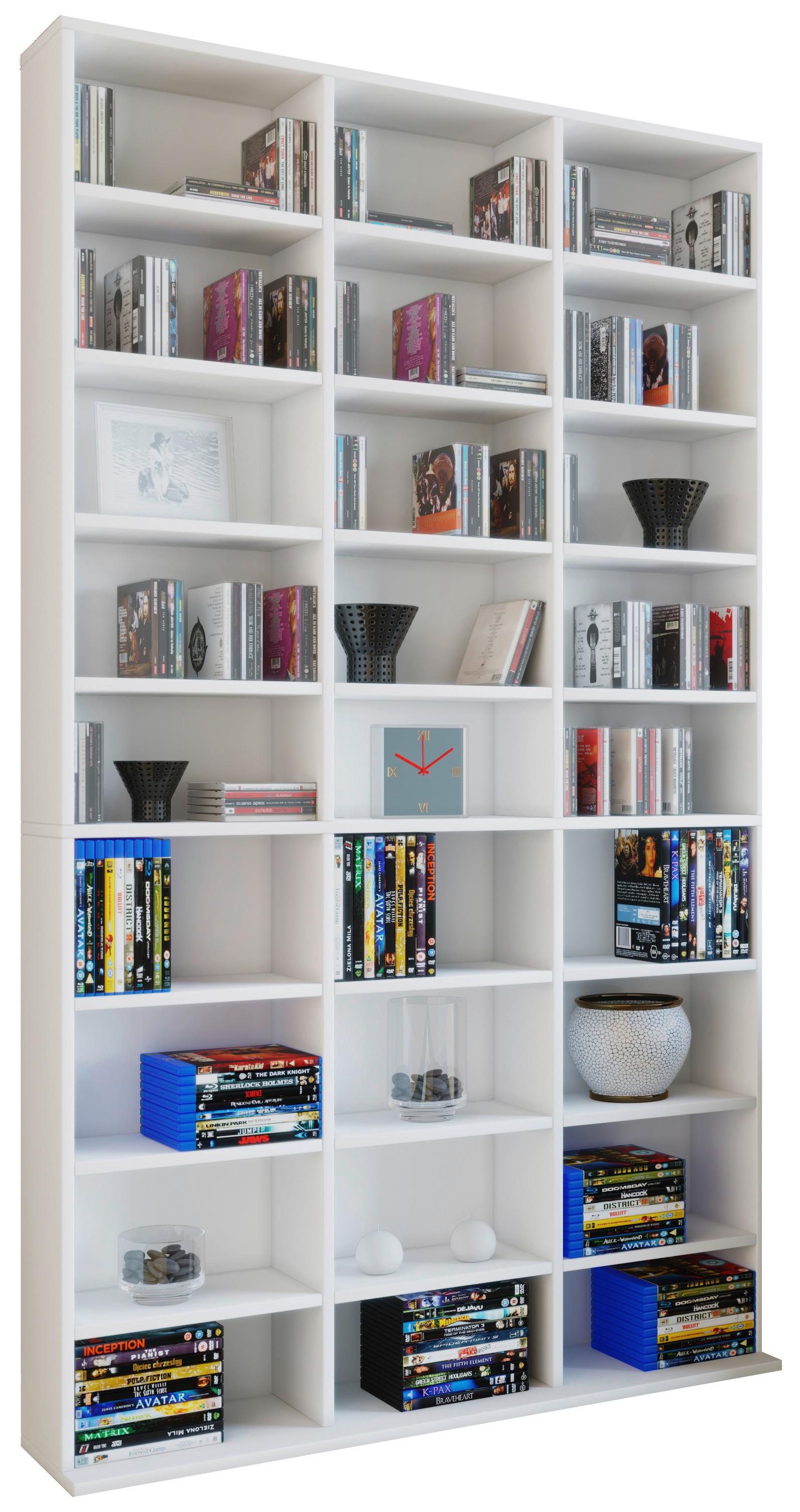 Wohnli Möbelsuche - Standregal Megosa Maxi Weiß B/H: ca. 102x183 cm