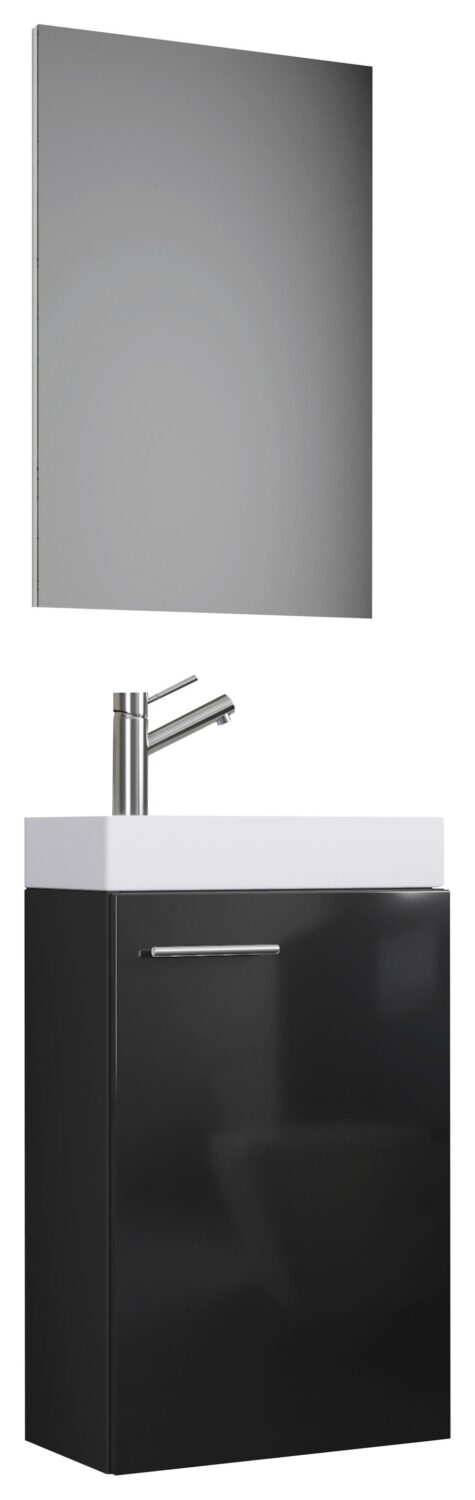 Wohnli Möbelsuche - Gästebad Slito 3-tlg. ca. 41 cm Schwarz