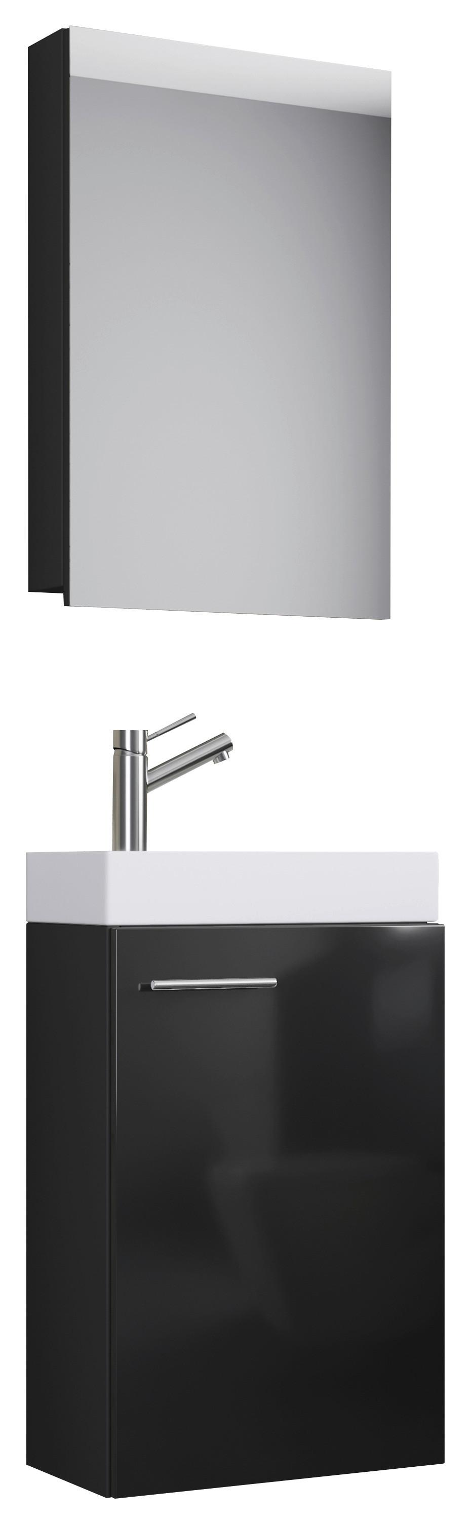 Wohnli Möbelsuche - Gästebad Slito 3-tlg. ca. 41 cm Schwarz