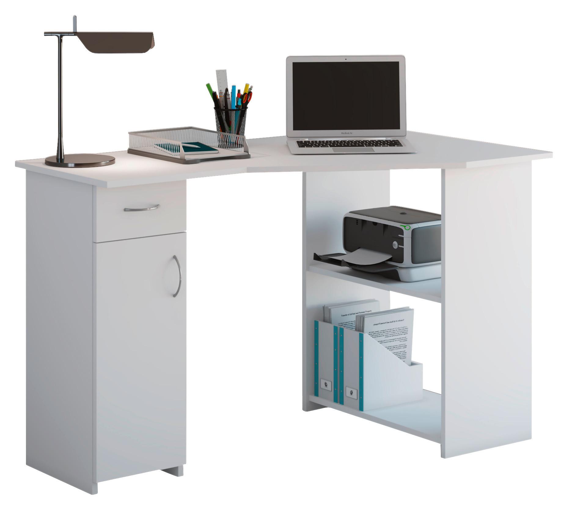 Wohnli Möbelsuche - Eckschreibtisch Linzia Weiß ca. 77x118x76cm