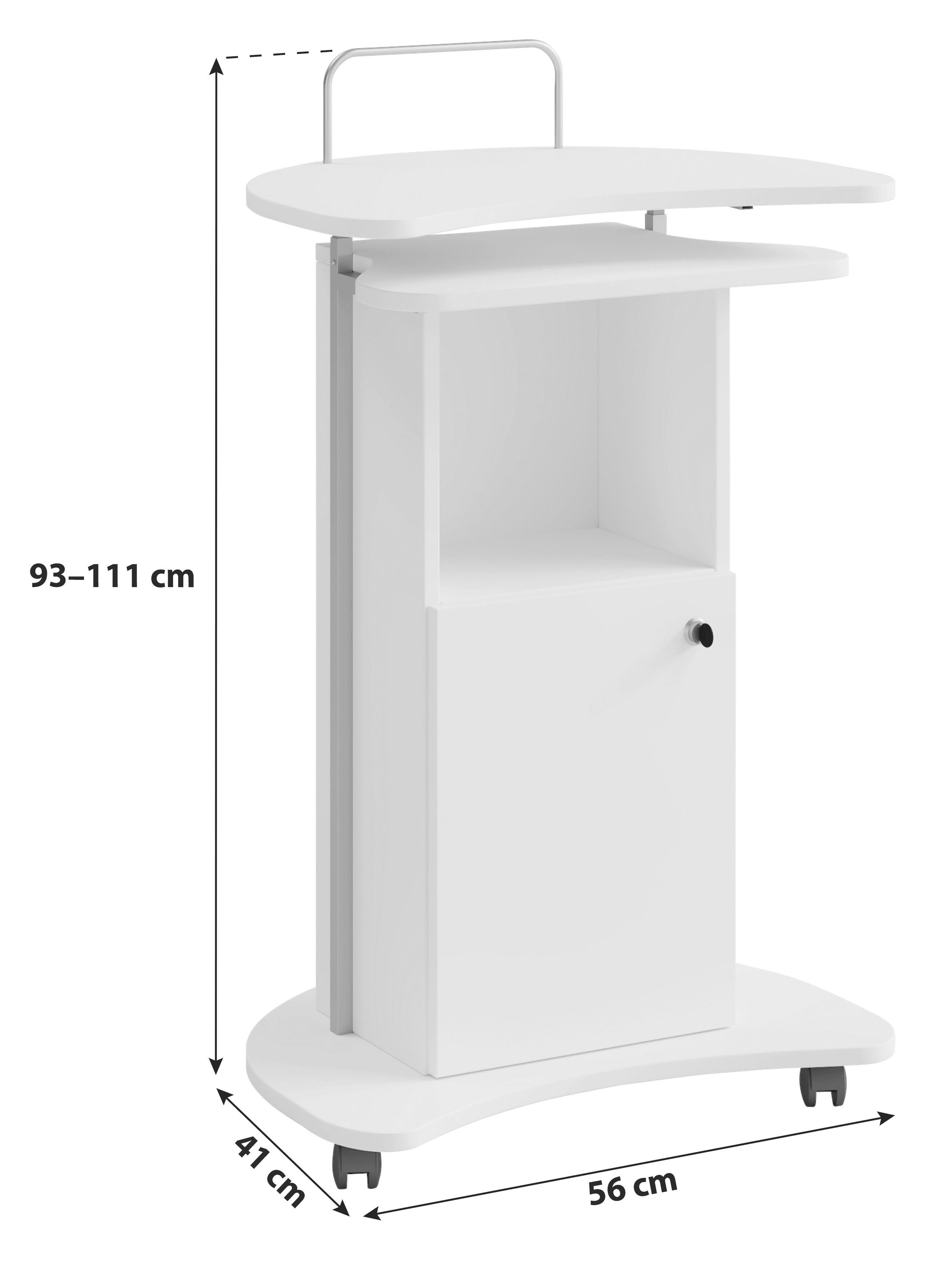 Stehpult Komil Weiß Holzwerkstoff MID.YOU Möbel > Tische > Bartische Weiß