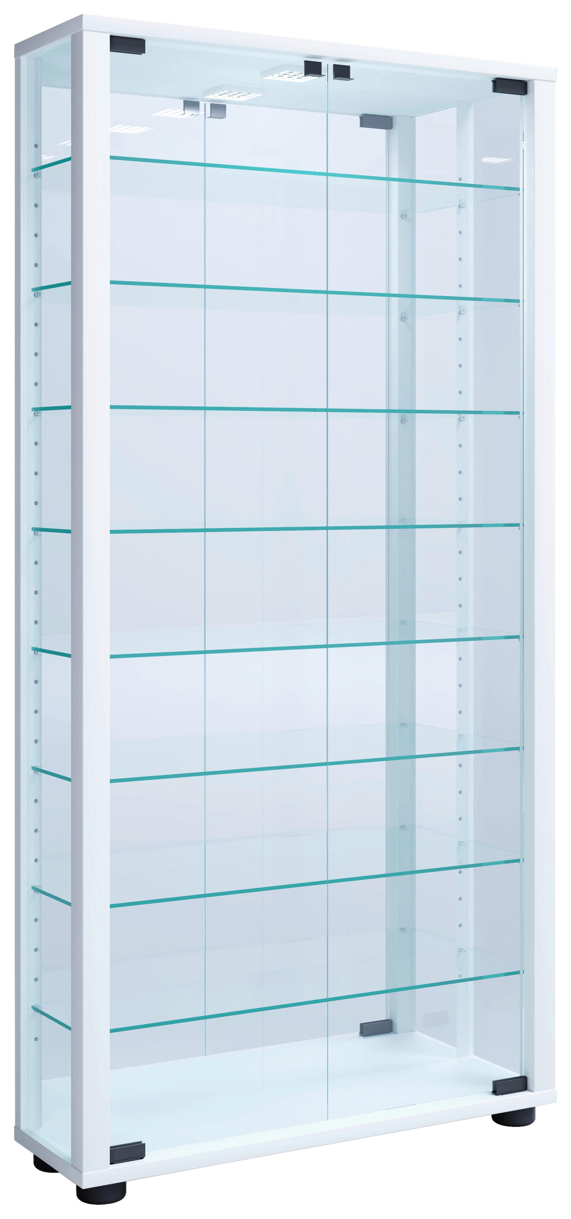 Wohnli Möbelsuche - Hängevitrine Vitrosa ca. 59x114x18 cm Weiß