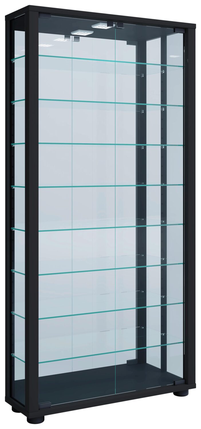 wohnli-moebel-suche-000657010240 Wohnli Möbelsuche - Hängevitrine Vitrosa ca. 59x114x18 cm Schwarz