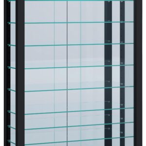 Wohnli Möbelsuche - Vitrine Lumo ca. 59x91x18 cm Schwarz