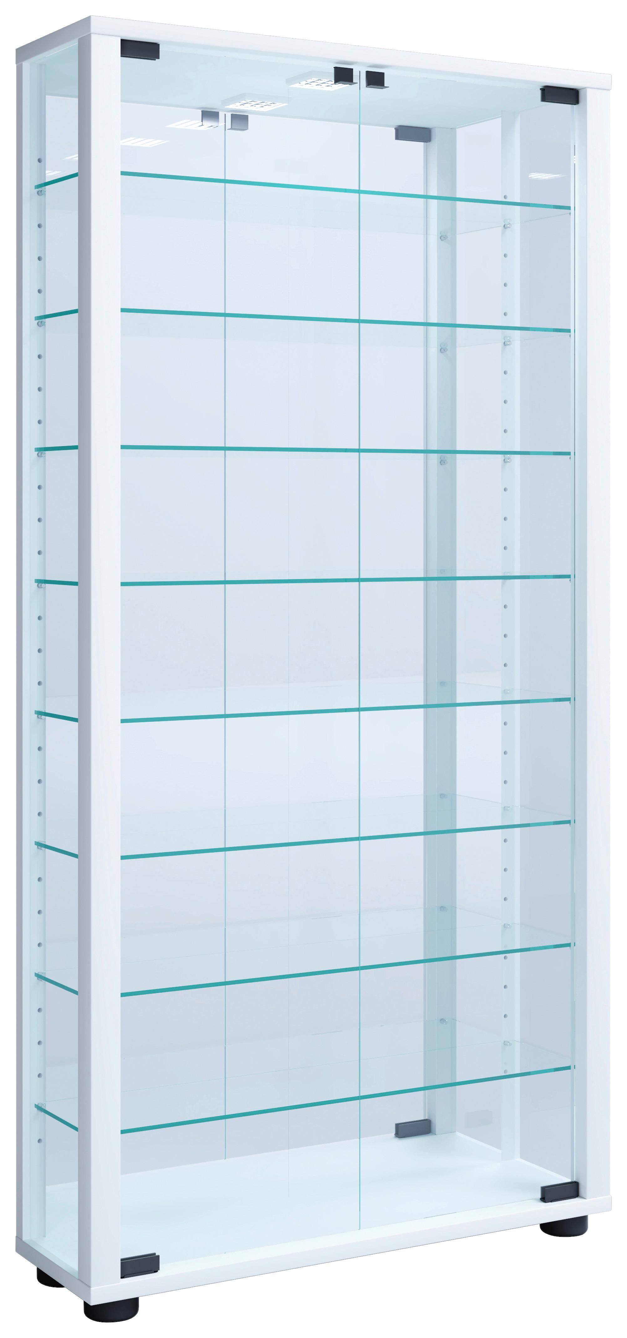 Wohnli Möbelsuche - Vitrine Lumo mit LED ca. 59x115x18 cm Weiß