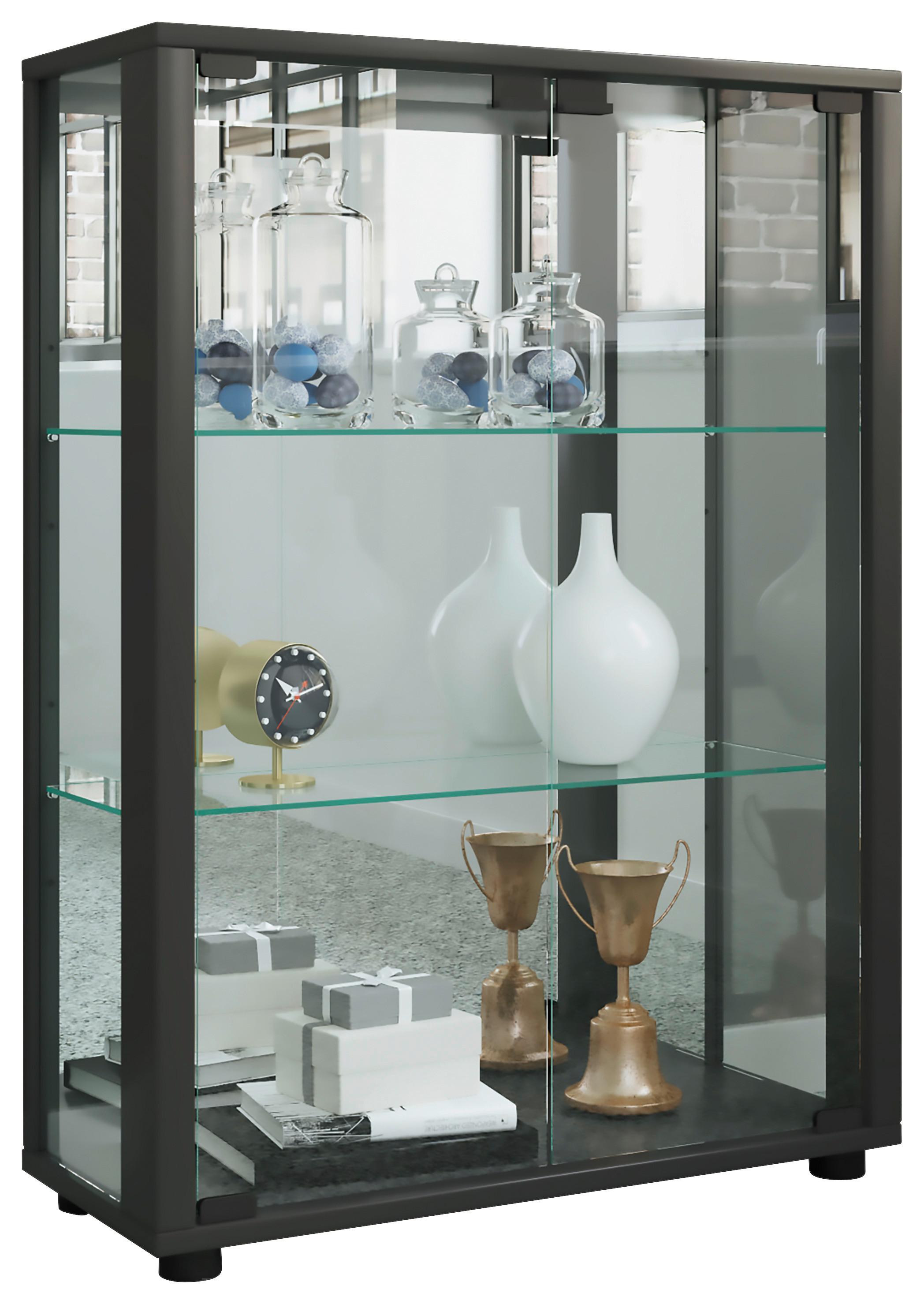 Wohnli Möbelsuche - Vitrine Sintalo ca. 60x80 cm Schwarz
