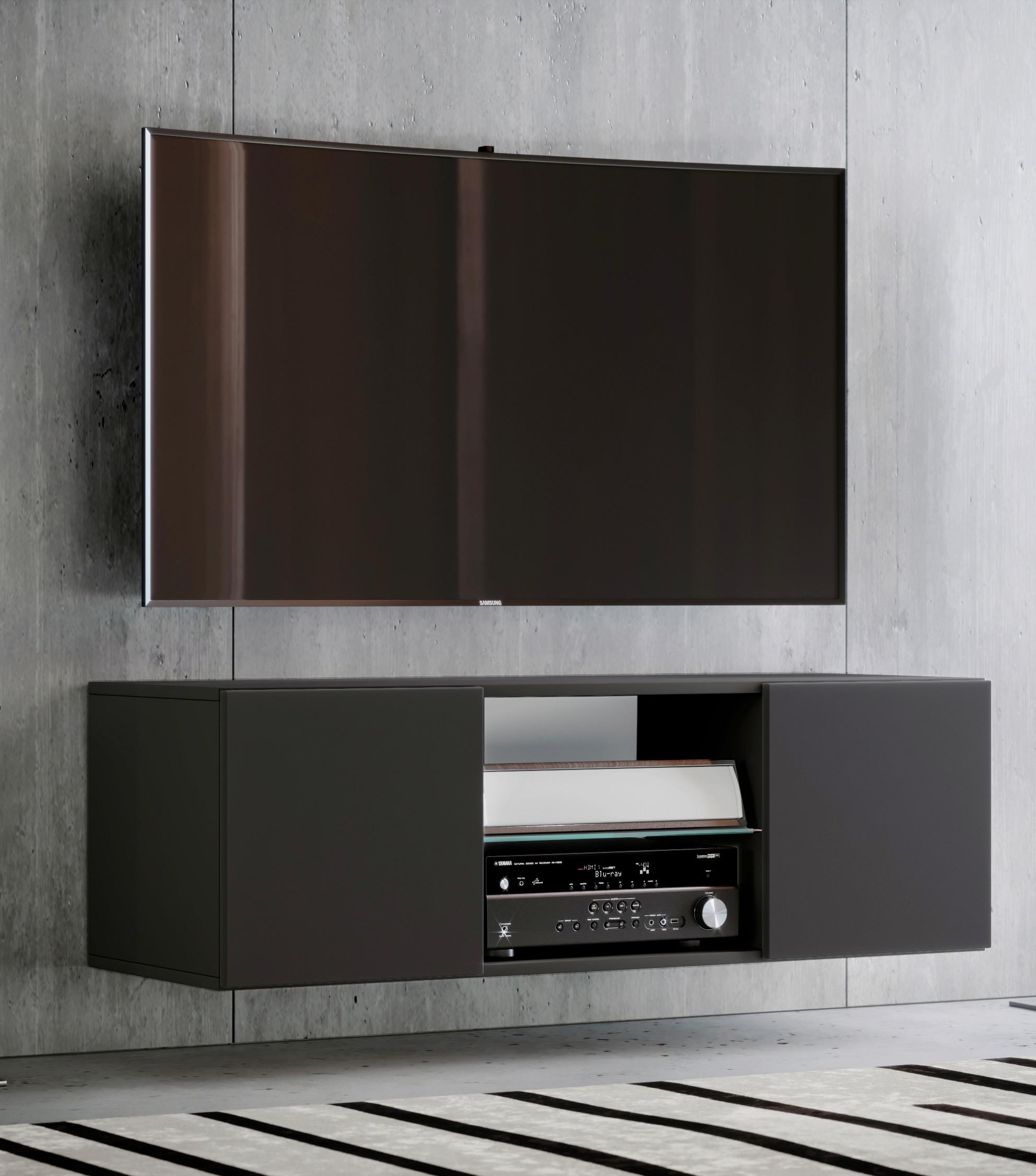 Lowboard Jusa Schwarz B: ca. 115 cm Metall MID.YOU Möbel > TV-Möbel Schwarz