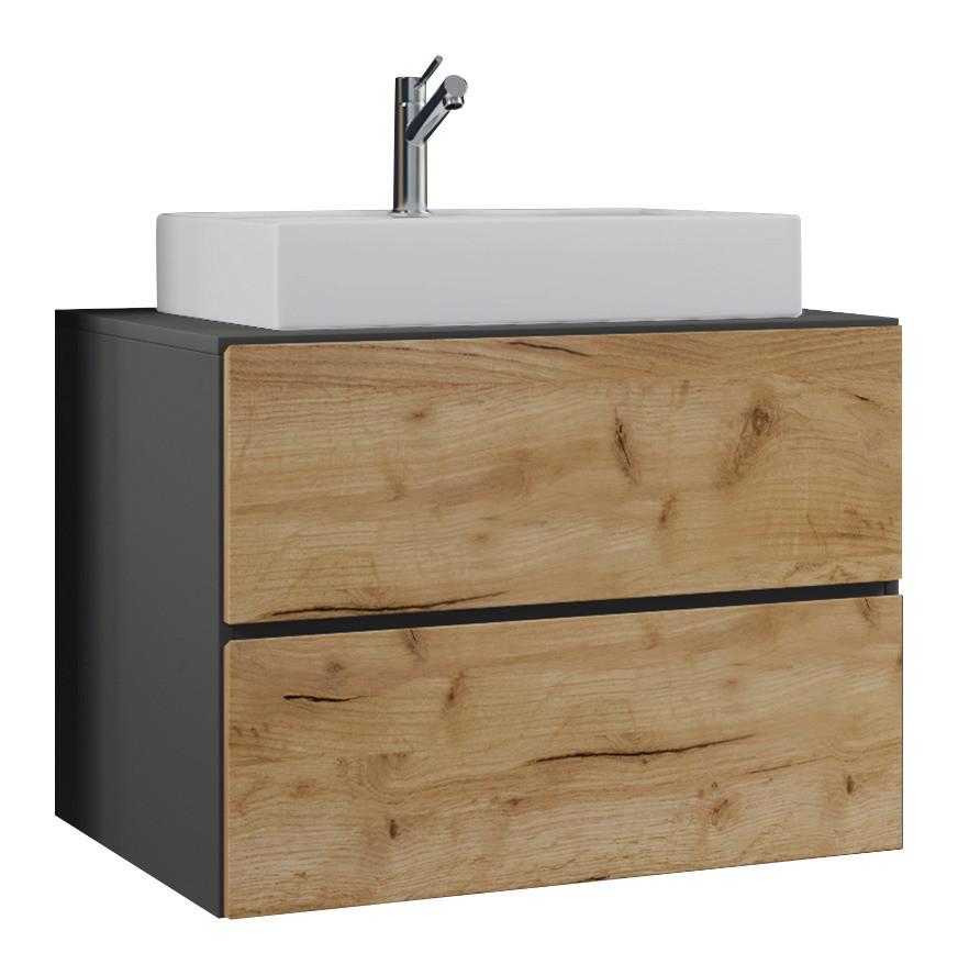 wohnli-moebel-suche-000657014427 Wohnli Möbelsuche - Waschtischkombi Lendas 2-tlg. ca. 60 cm Honigeiche/Anthrazit