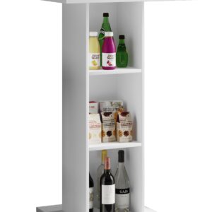 Wohnli Möbelsuche - Bartisch Standos Weiß mit Staurraum