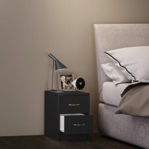 Nachtkästchen Boxal Mini Schwarz Holzwerkstoff Livetastic Möbel > Kommoden & Schubladenschränke > Nachttische Schwarz