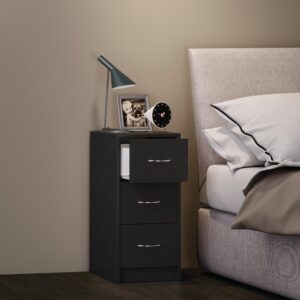 Nachtkästchen Boxal Maxi Schwarz Holzwerkstoff Livetastic Möbel > Kommoden & Schubladenschränke > Nachttische Schwarz