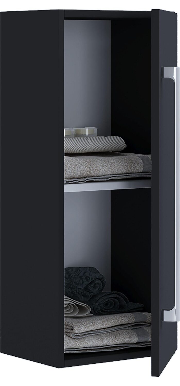 Hängeschrank VCB 3 ca. 33x75x22 cm Schwarz Holzwerkstoff MID.YOU Möbel > Schränke > Badezimmerschränke > Bad-Hängeschränke Schwarz