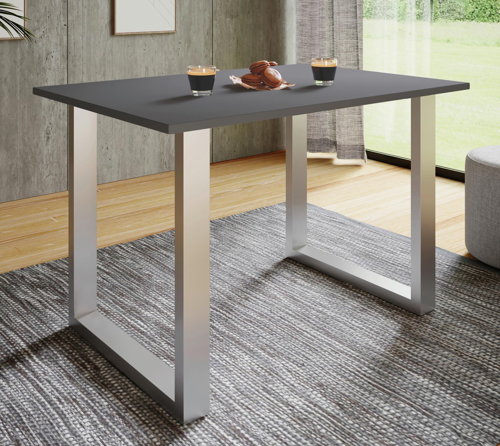 Esstisch Xona Anthrazit/Silber Metall, Holzwerkstoff MID.YOU Möbel > Tische > Esstische Anthrazit