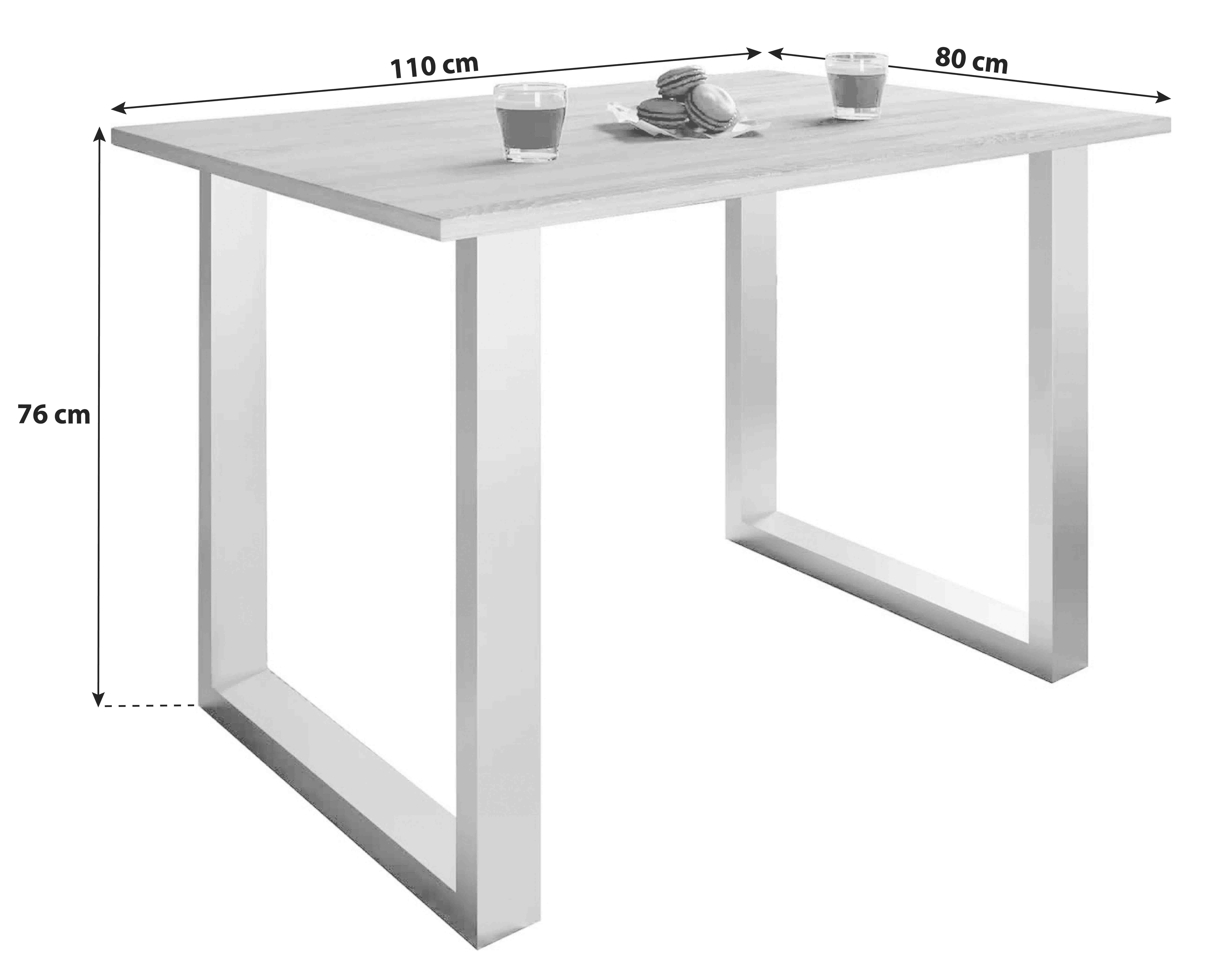 Esstisch Xona Schwarz/Weiß Holzwerkstoff, Metall MID.YOU Möbel > Tische > Esstische Schwarz
