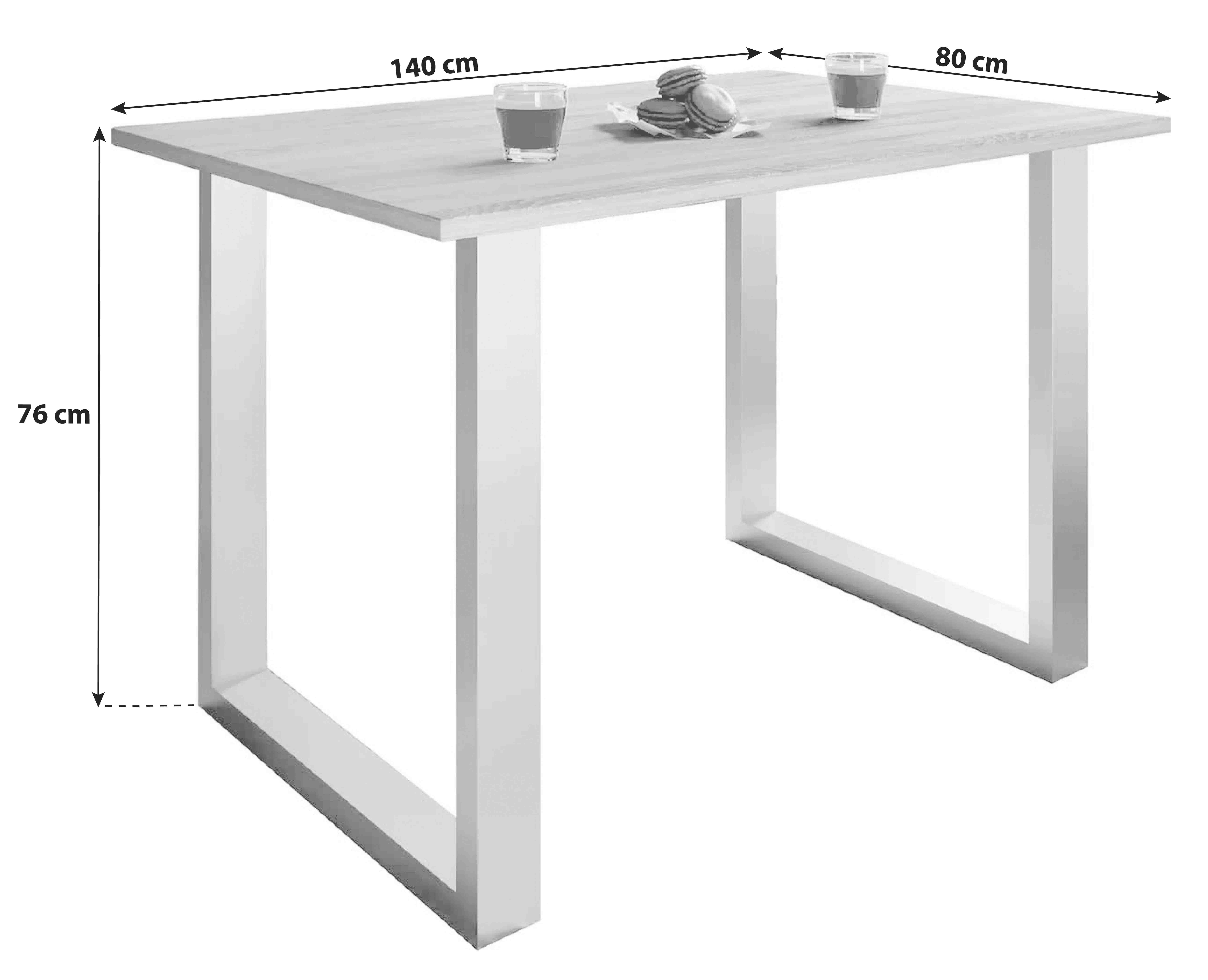 Esstisch Xona Schwarz/Weiß Holzwerkstoff, Metall MID.YOU Möbel > Tische > Esstische Schwarz