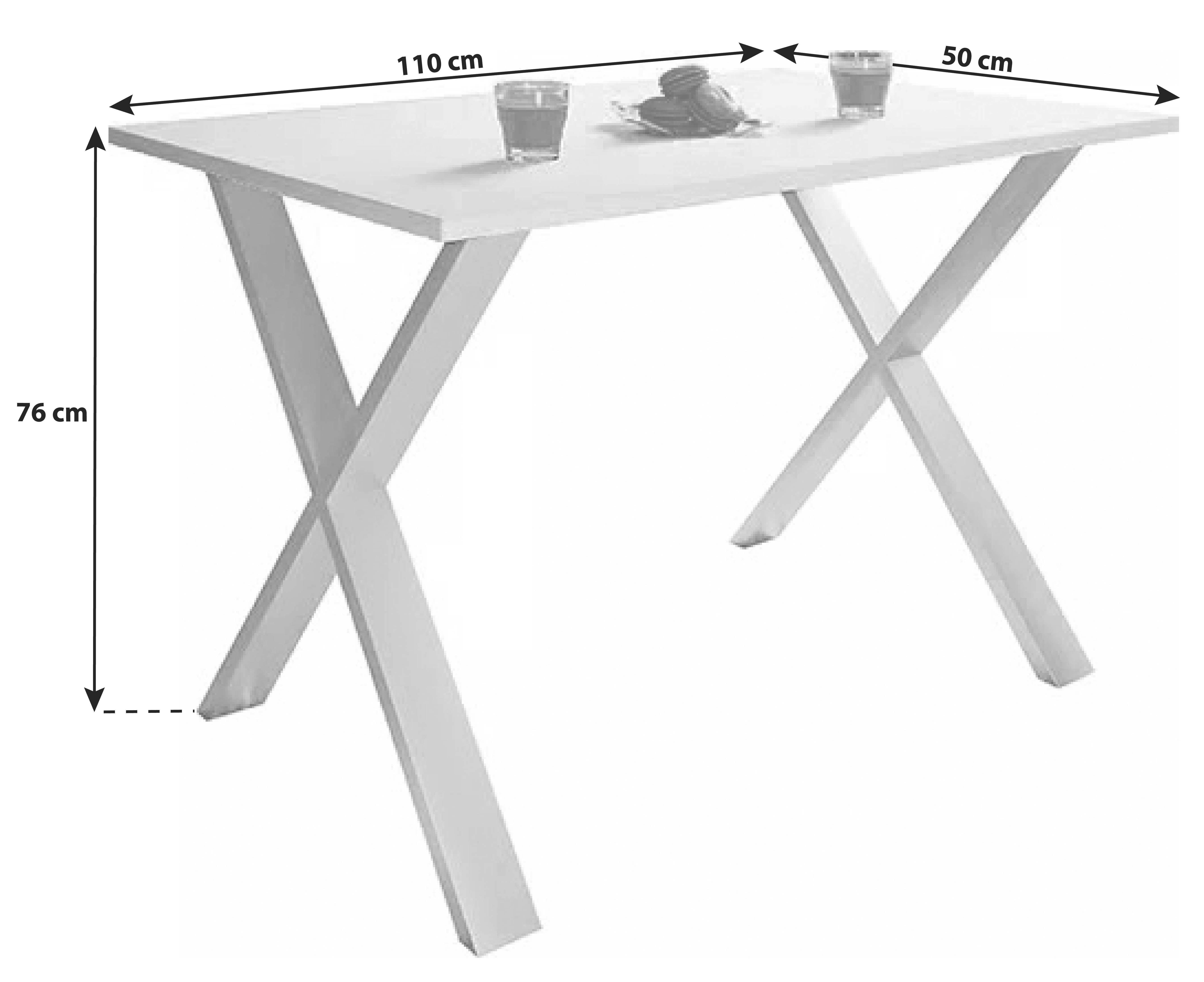 Esstisch Xona Anthrazit/Silber Metall, Holzwerkstoff MID.YOU Möbel > Tische > Esstische Anthrazit