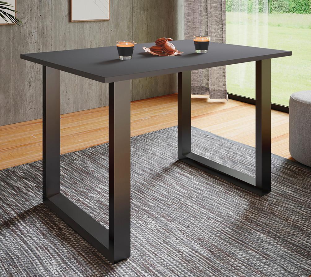 Esstisch Xona Anthrazit/Schwarz Metall, Holzwerkstoff MID.YOU Möbel > Tische > Esstische Anthrazit