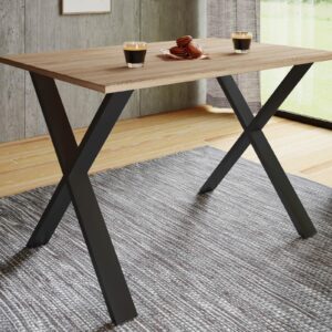 wohnli-moebel-suche-000657017879-1 Esstisch Xona Schwarz/Sonoma Eiche Holzwerkstoff, Metall MID.YOU Möbel > Tische > Esstische Schwarz