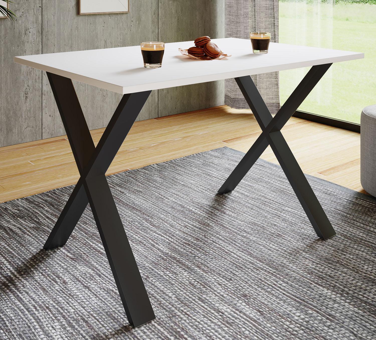 Esstisch Xona Schwarz/Weiß Holzwerkstoff MID.YOU Möbel > Tische > Esstische Schwarz