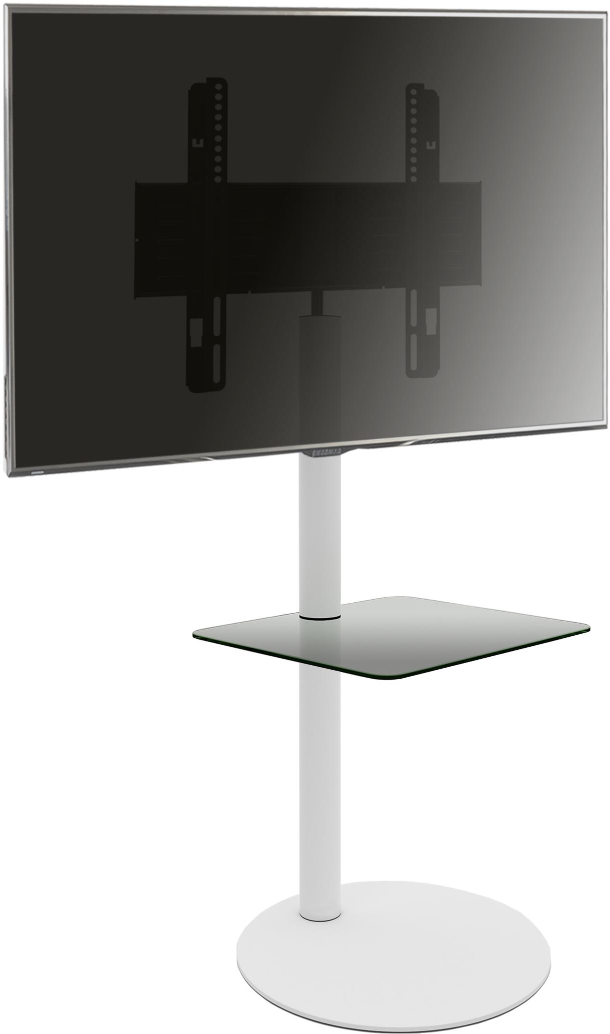 TV-Rack Cirla Klar/Weiß Glas, Metall MID.YOU Möbel > TV-Möbel Weiß