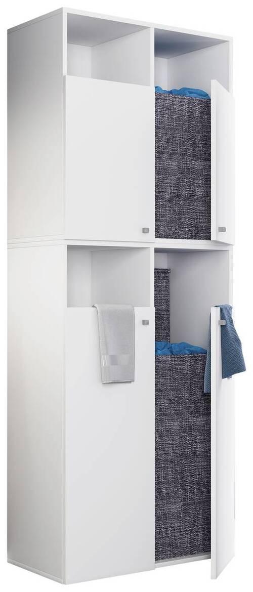 Wohnli Möbelsuche - Wäscheschrank KLIDAS XXL Weiß ca. 81x184x39 cm