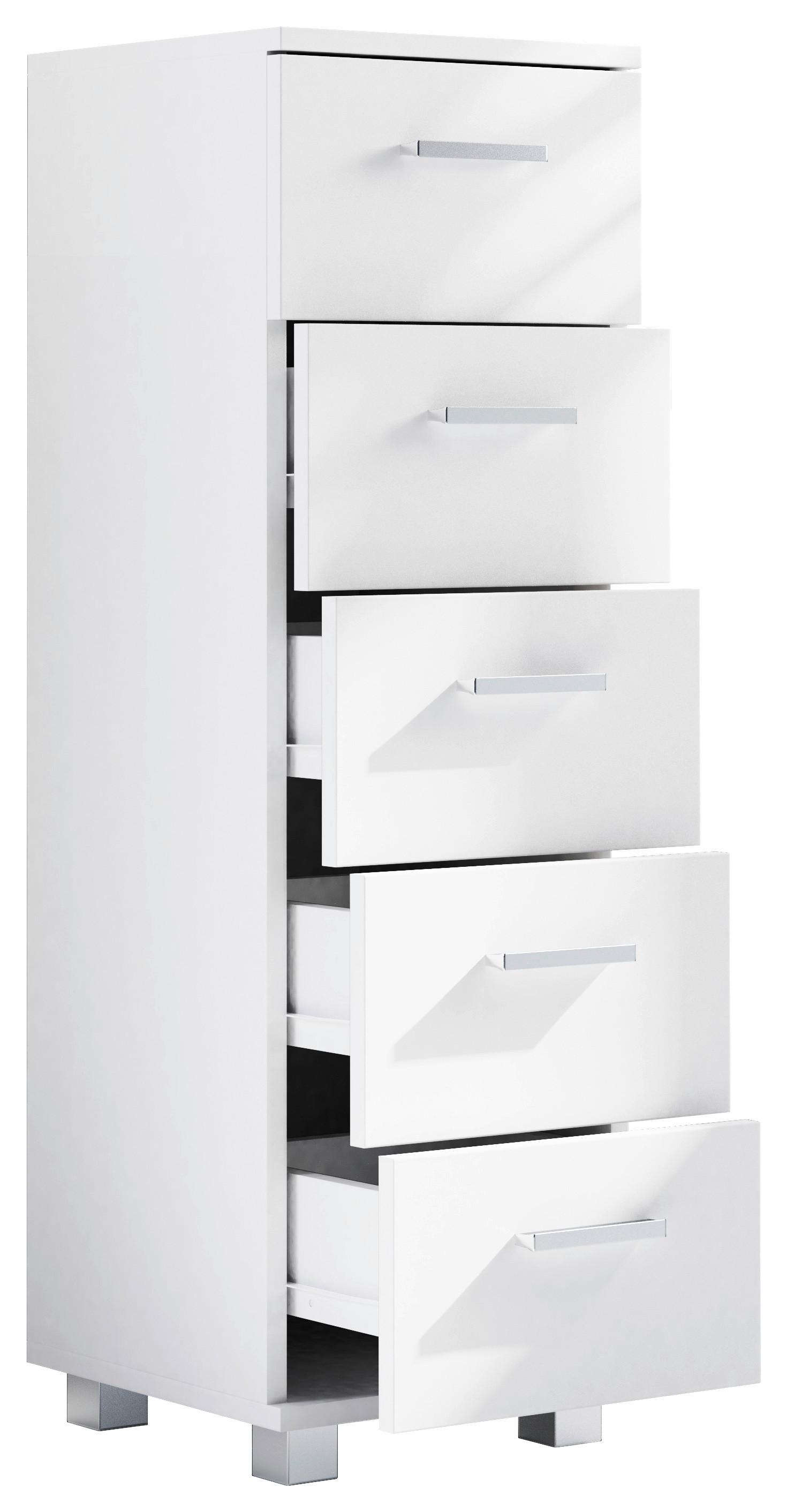 Wohnli Möbelsuche - Highboard Zalo M ca. 30x94x30 cm Weiß