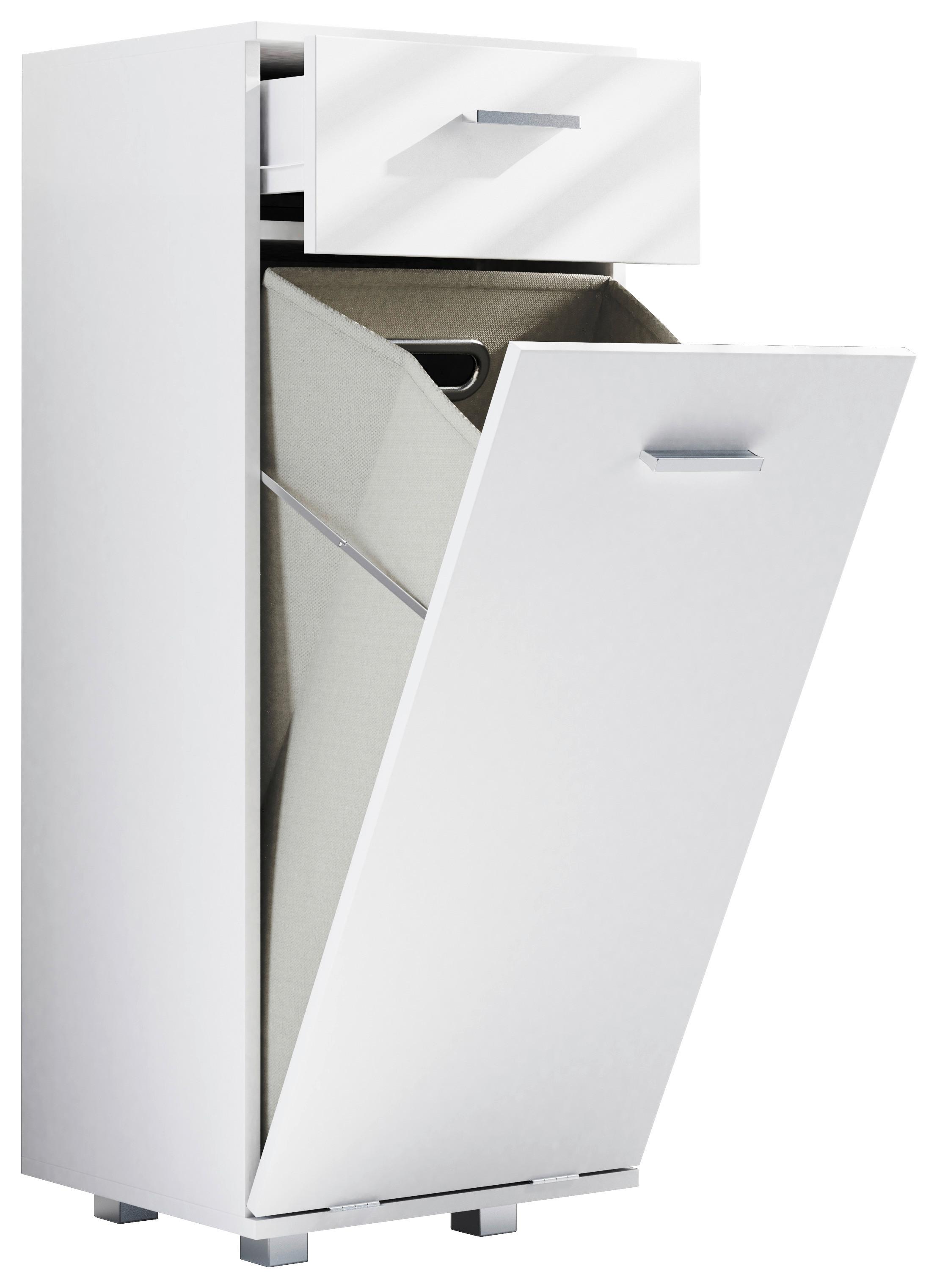 Wohnli Möbelsuche - Midischrank Zalo S ca. 40x101x35 cm Weiß
