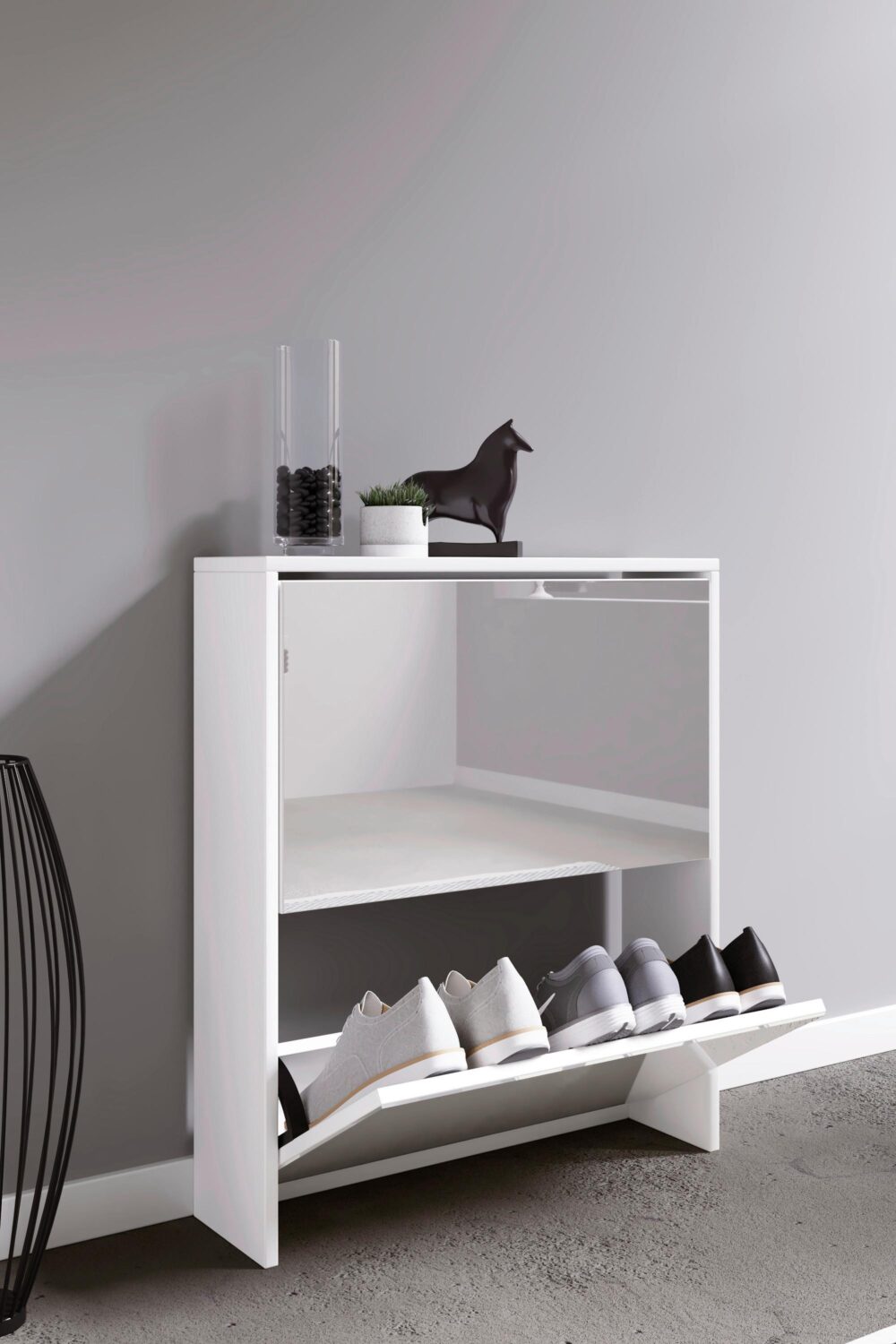 Schuhkipper Stido L Weiß Holzwerkstoff MID.YOU Garderoben Weiß