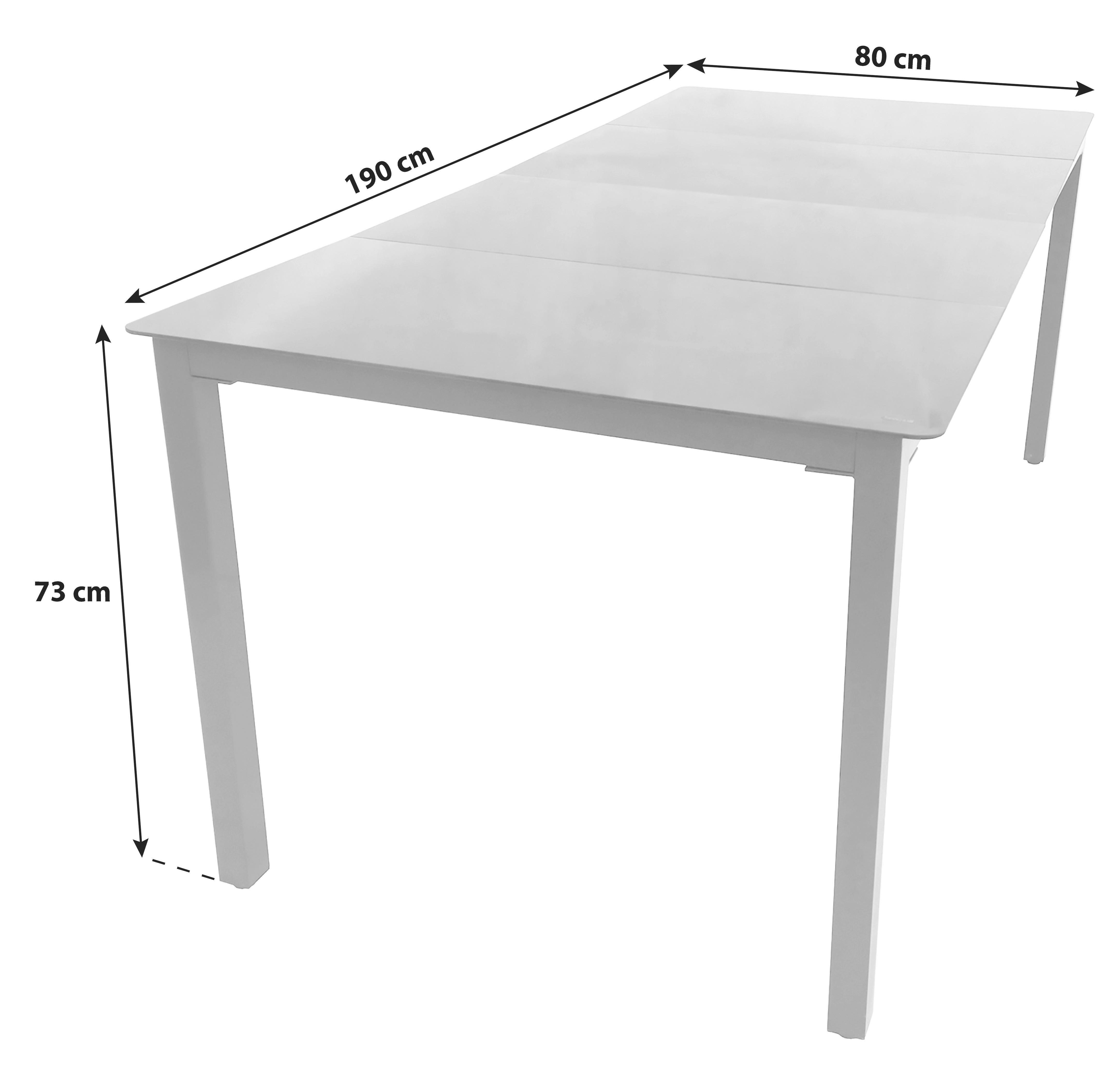 Gartentisch Schwarz Metall, Glas Gardenson Garten & Outdoor > Gartenmöbel > Gartentische > Gartenesstische Schwarz