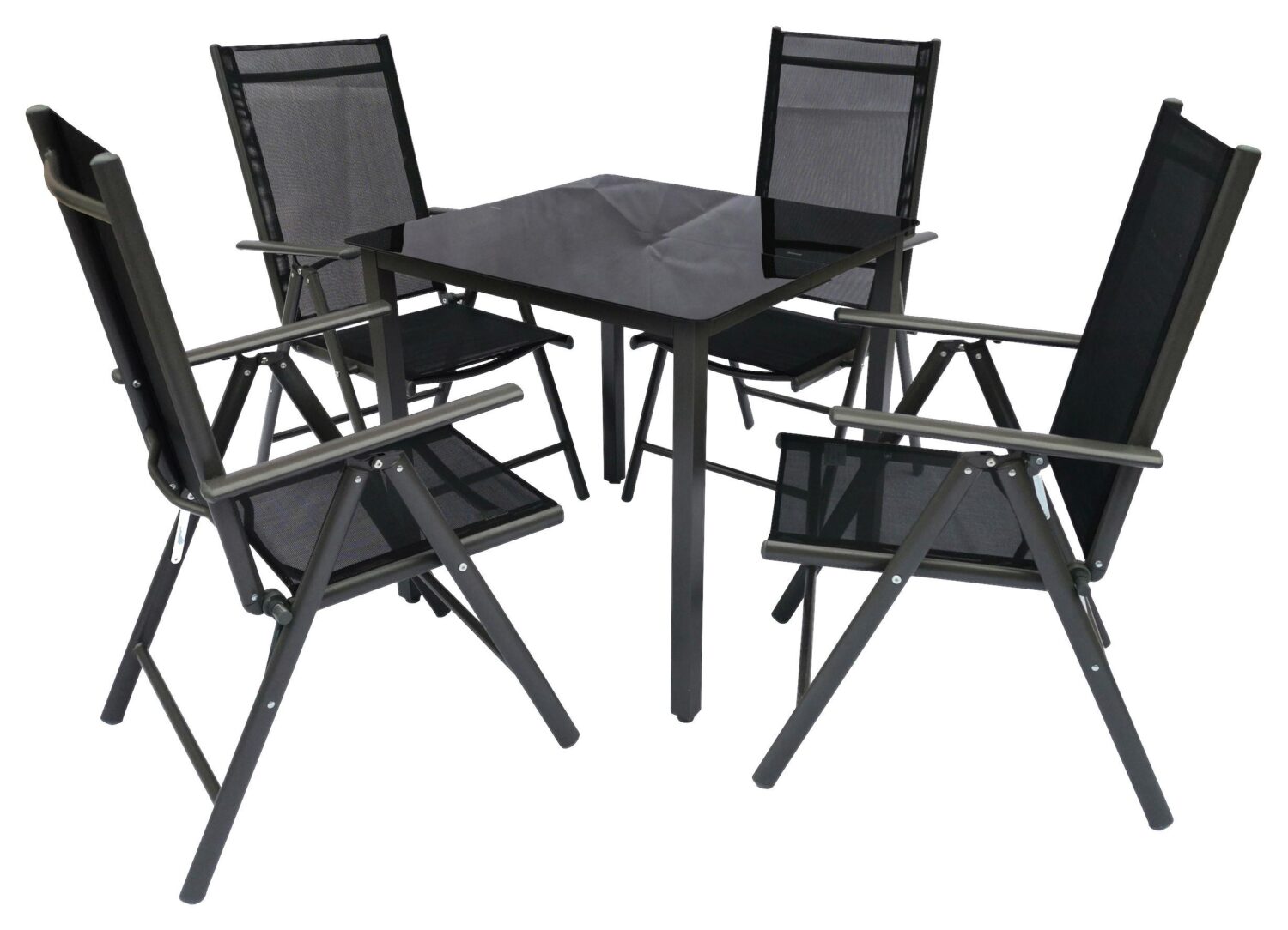 wohnli-moebel-suche-000657022602 Wohnli Möbelsuche - Gartengarnitur 5-teilig ca. 80x73x80 cm Schwarz