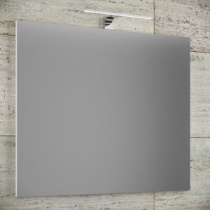 Badezimmerspiegel Badinos Weiß Glas, Holzwerkstoff MID.YOU Spiegel > LED Spiegel Weiß