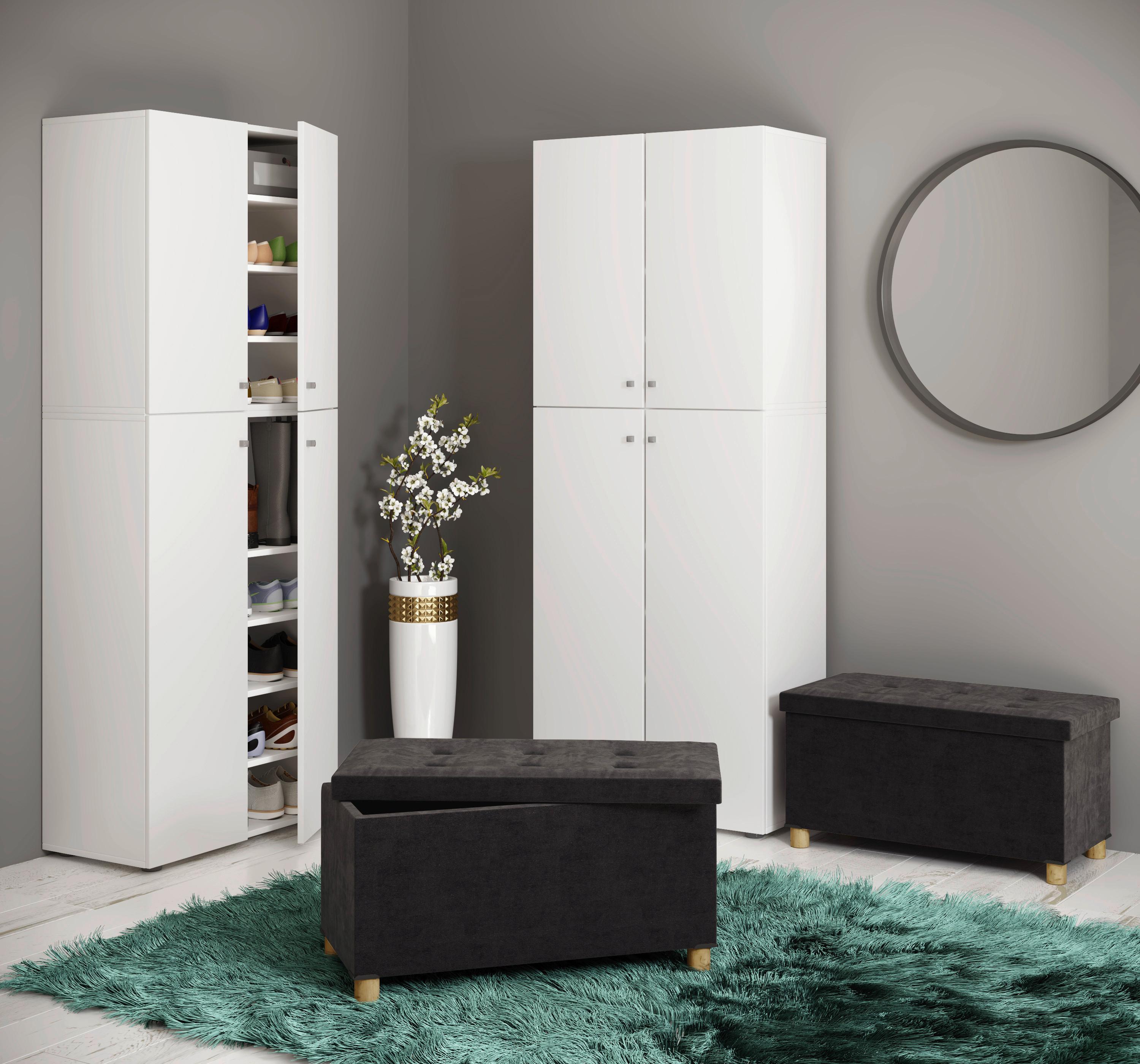 Truhenbank Sizos L Anthrazit mit Strauraum Textil MID.YOU Möbel > Bänke Anthrazit
