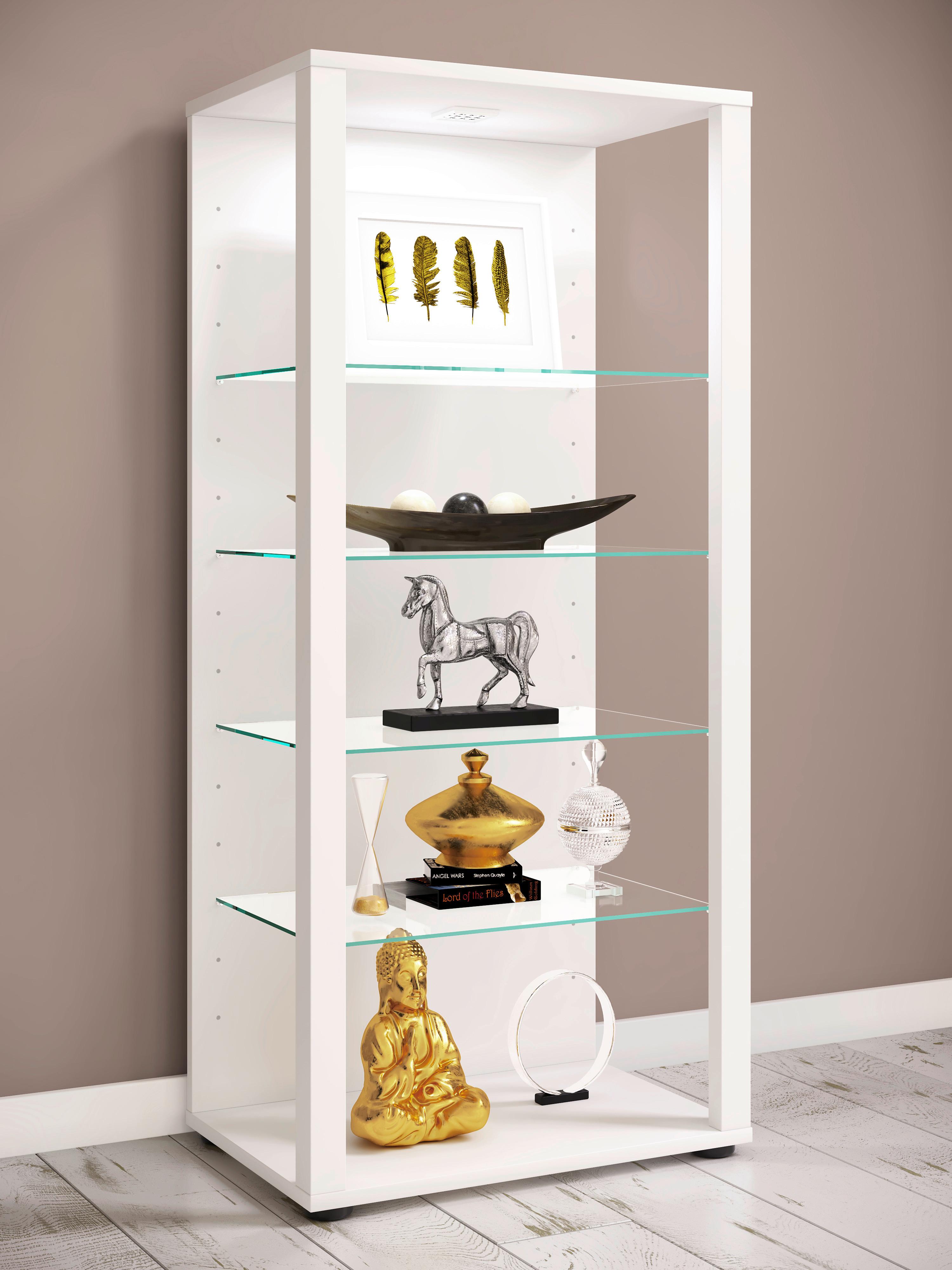 Vitrine Glasol Weiß Glas, Holzwerkstoff MID.YOU Möbel > Schränke > Vitrinen Weiß