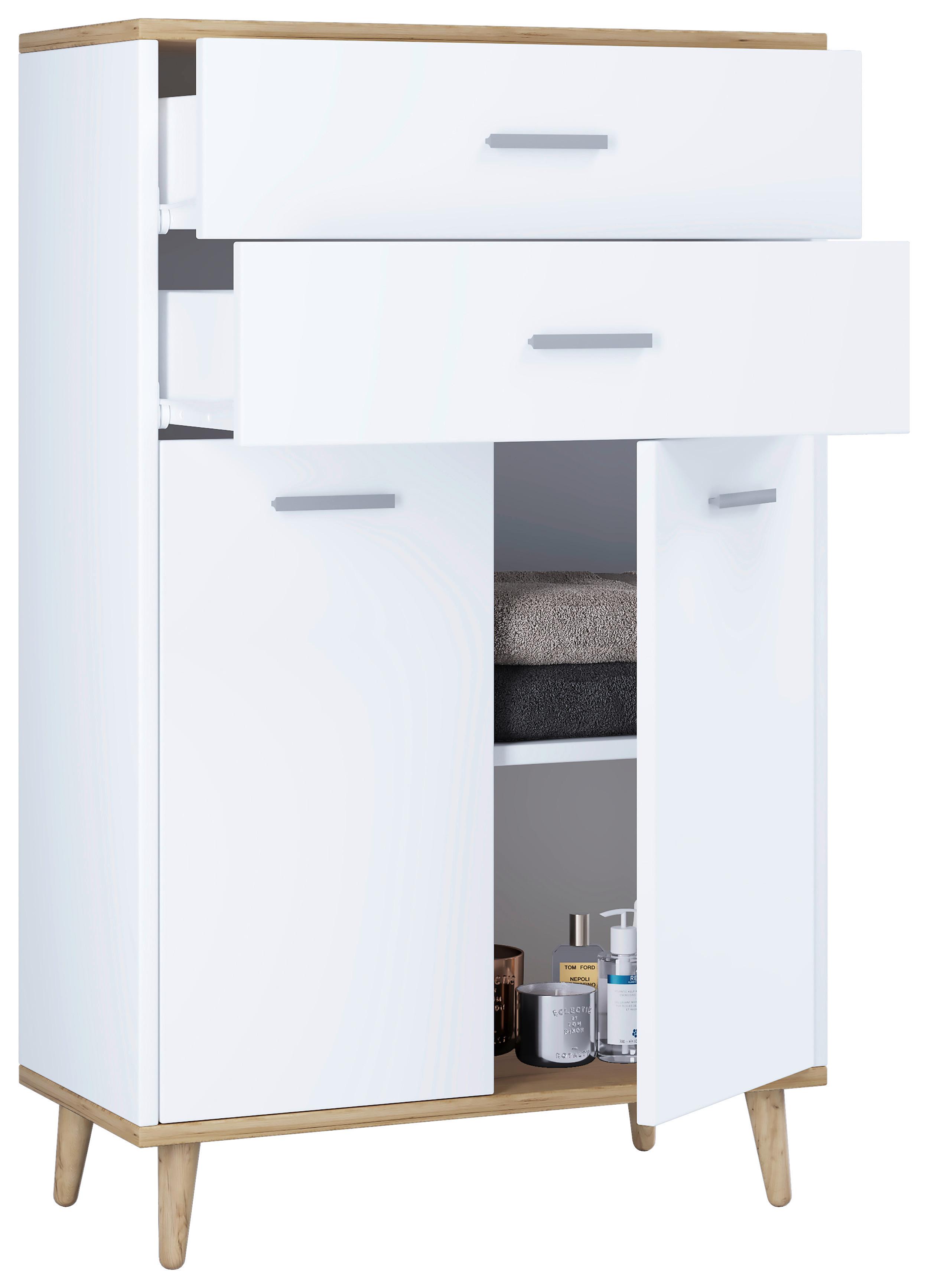 Kommode Landos ca. 60x97 cm Weiß Holzwerkstoff MID.YOU Möbel > Kommoden & Schubladenschränke > Kommoden Weiß