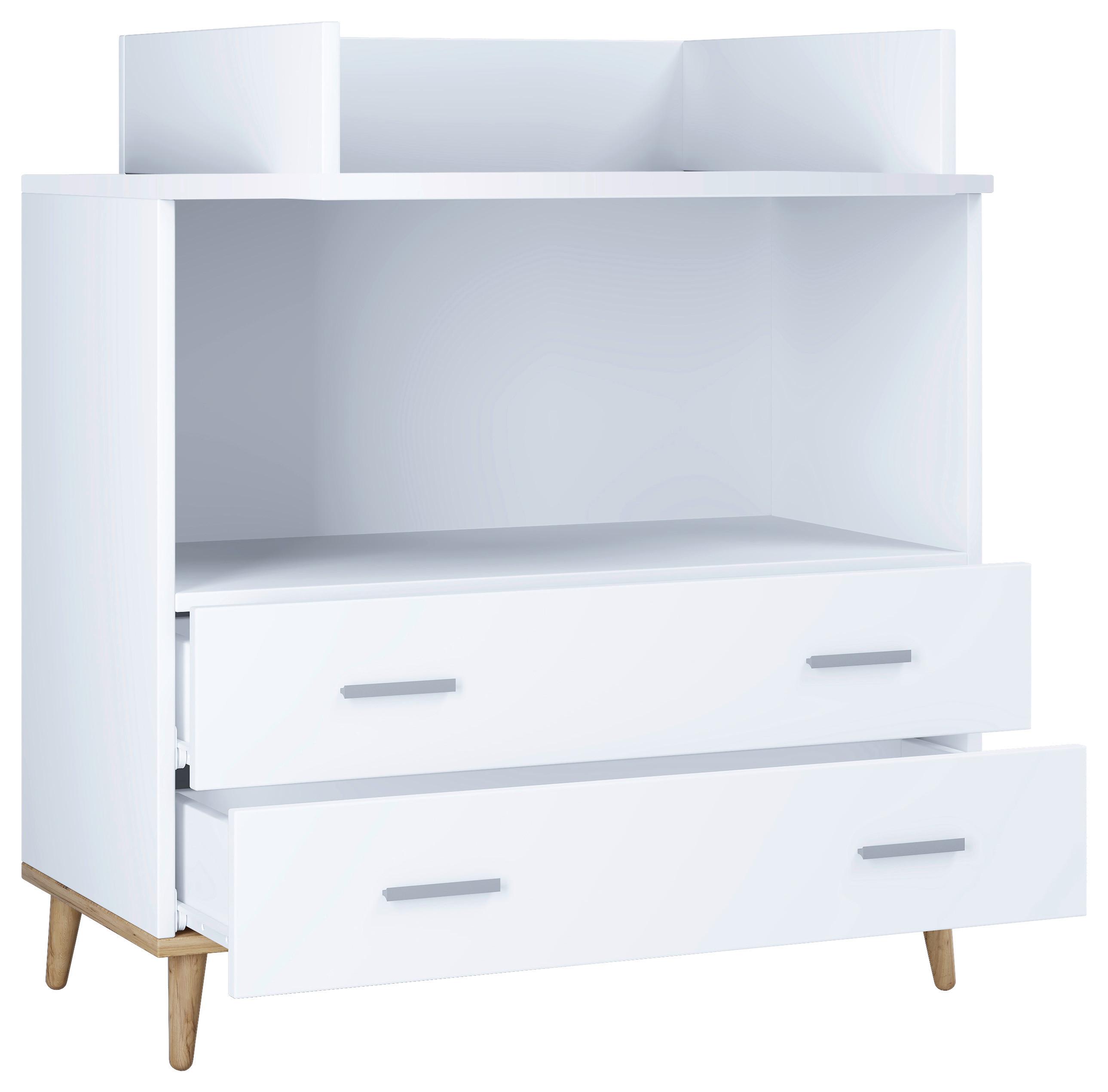 wohnli-moebel-suche-000657025315 Wohnli Möbelsuche - Wickelkommode Landos ca. 80 cm Weiß/Honigeiche