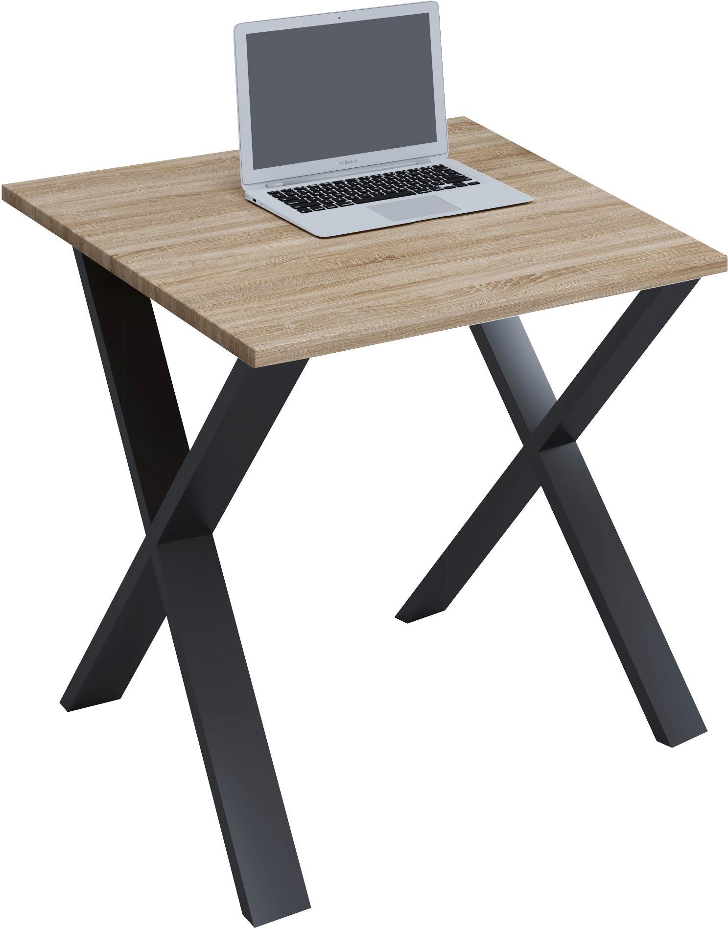 Schreibtisch Lona Sonoma Eiche/Schwarz Holzwerkstoff MID.YOU Möbel > Tische > Schreibtische > Schreibtische Schwarz