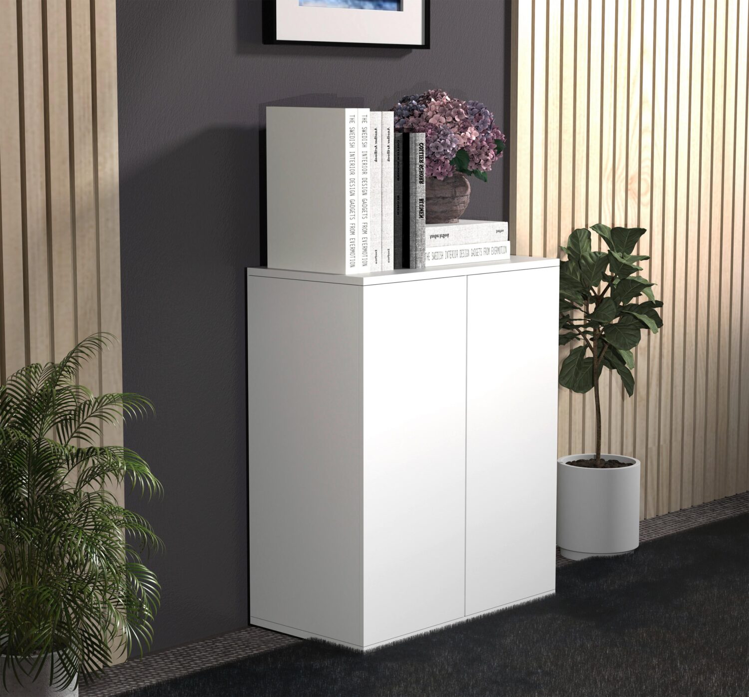 Kommode DALOSA Weiß ca. 60x73x32 cm Holzwerkstoff MID.YOU Möbel > Kommoden & Schubladenschränke > Kommoden Weiß