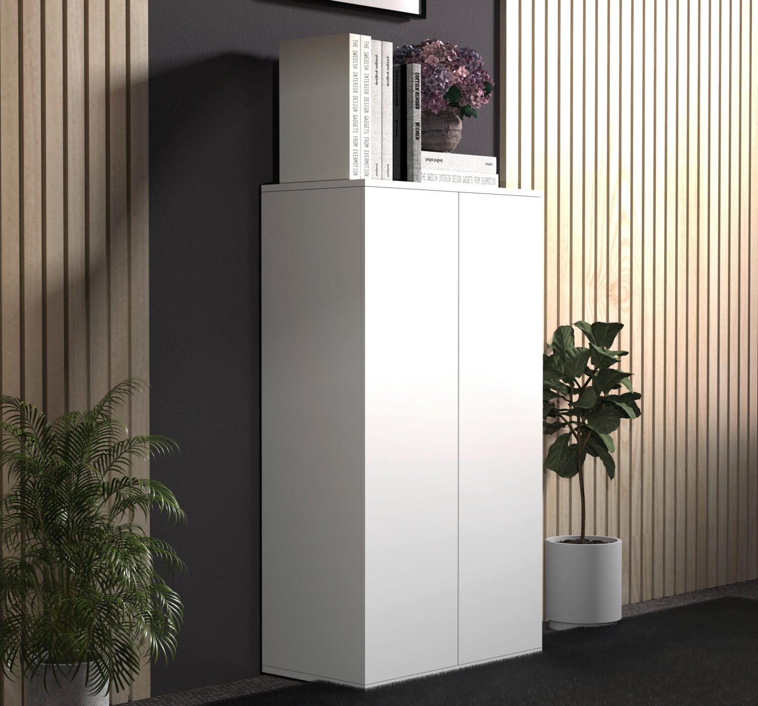 Kommode DALOSA Weiß ca. 60x108x32 cm Holzwerkstoff MID.YOU Möbel > Kommoden & Schubladenschränke > Kommoden Weiß