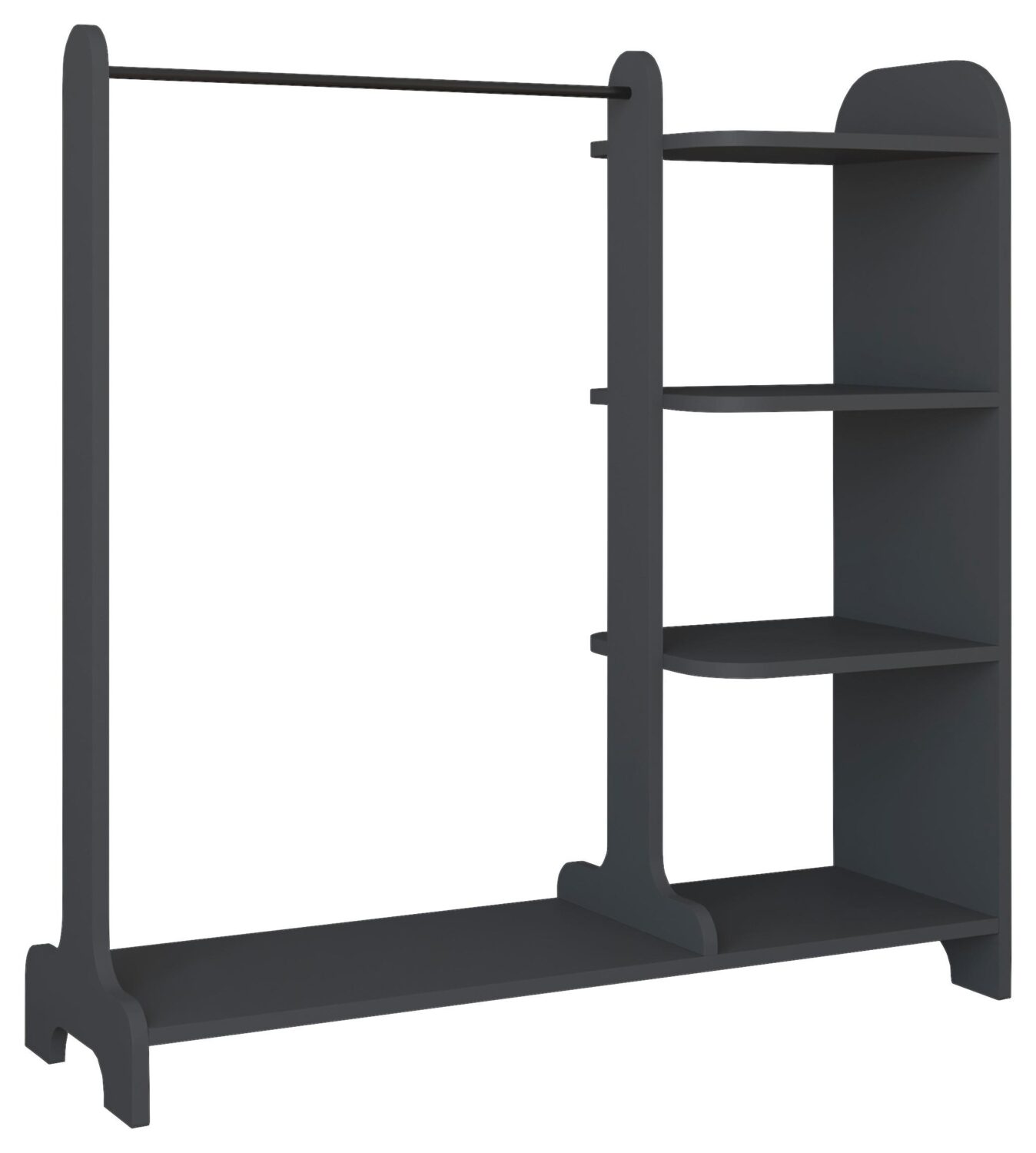 Wohnli Möbelsuche - Garderobe LEMPU Anthrazit ca. 106x110x35 cm